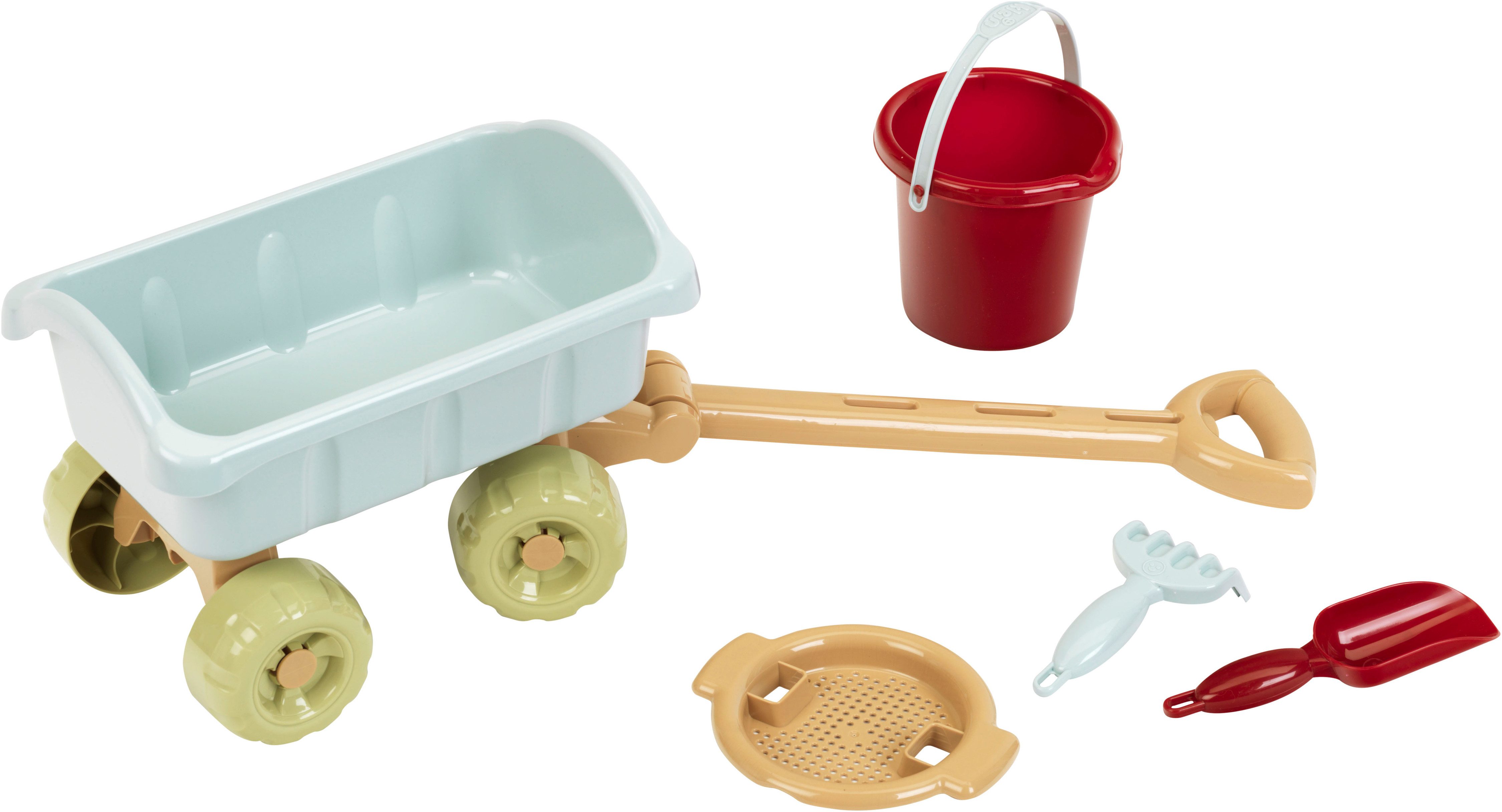 Little Foot small wagon, play wagon with bucket set, made of recycled plastic, Made in Germany