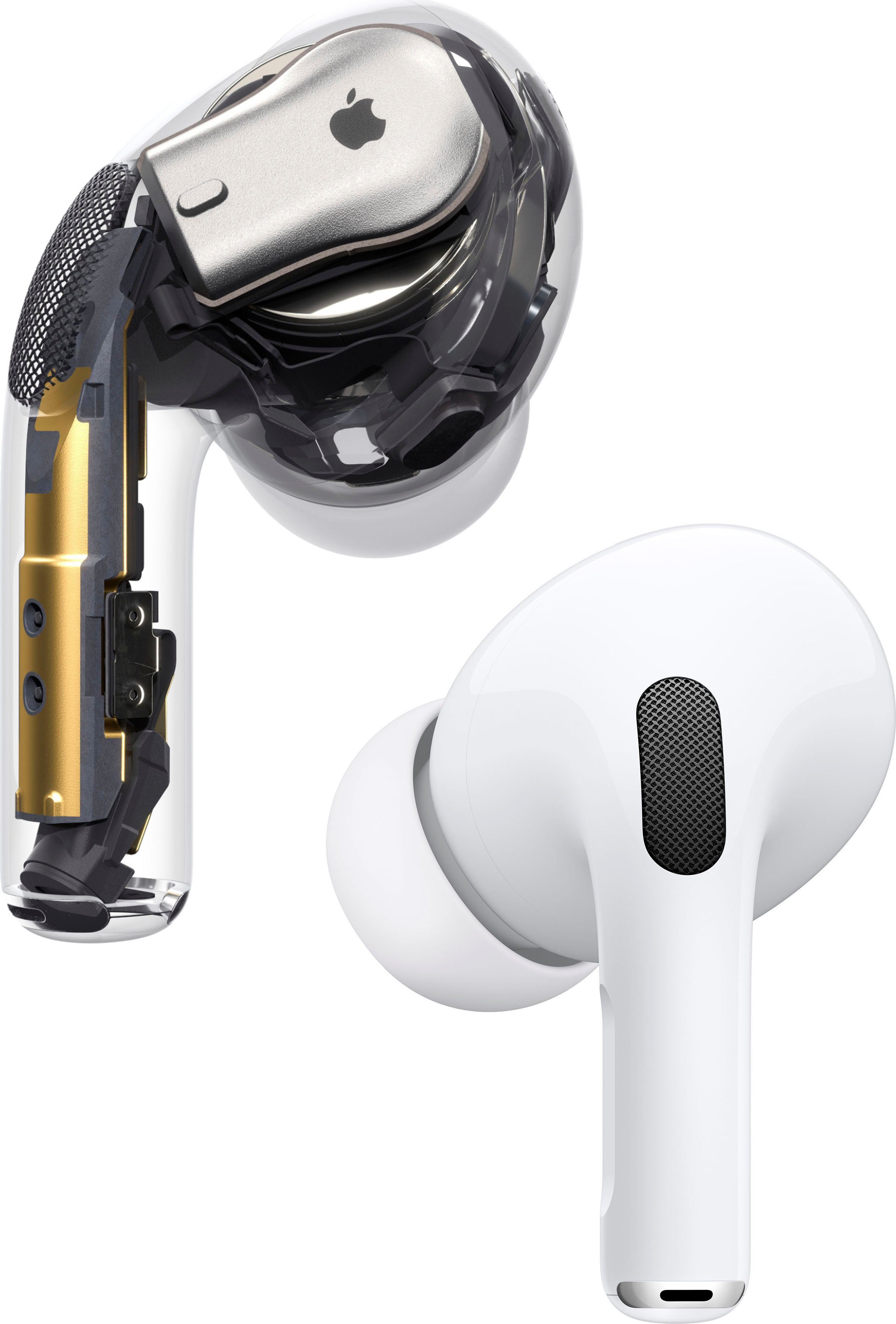 Apple AirPods Pro (2021) mit MagSafe Ladecase wireless In-Ear-Kopfhörer  (Active Noise Cancelling (ANC), Freisprechfunktion, Sprachsteuerung,  Transparenzmodus, Siri, Bluetooth)