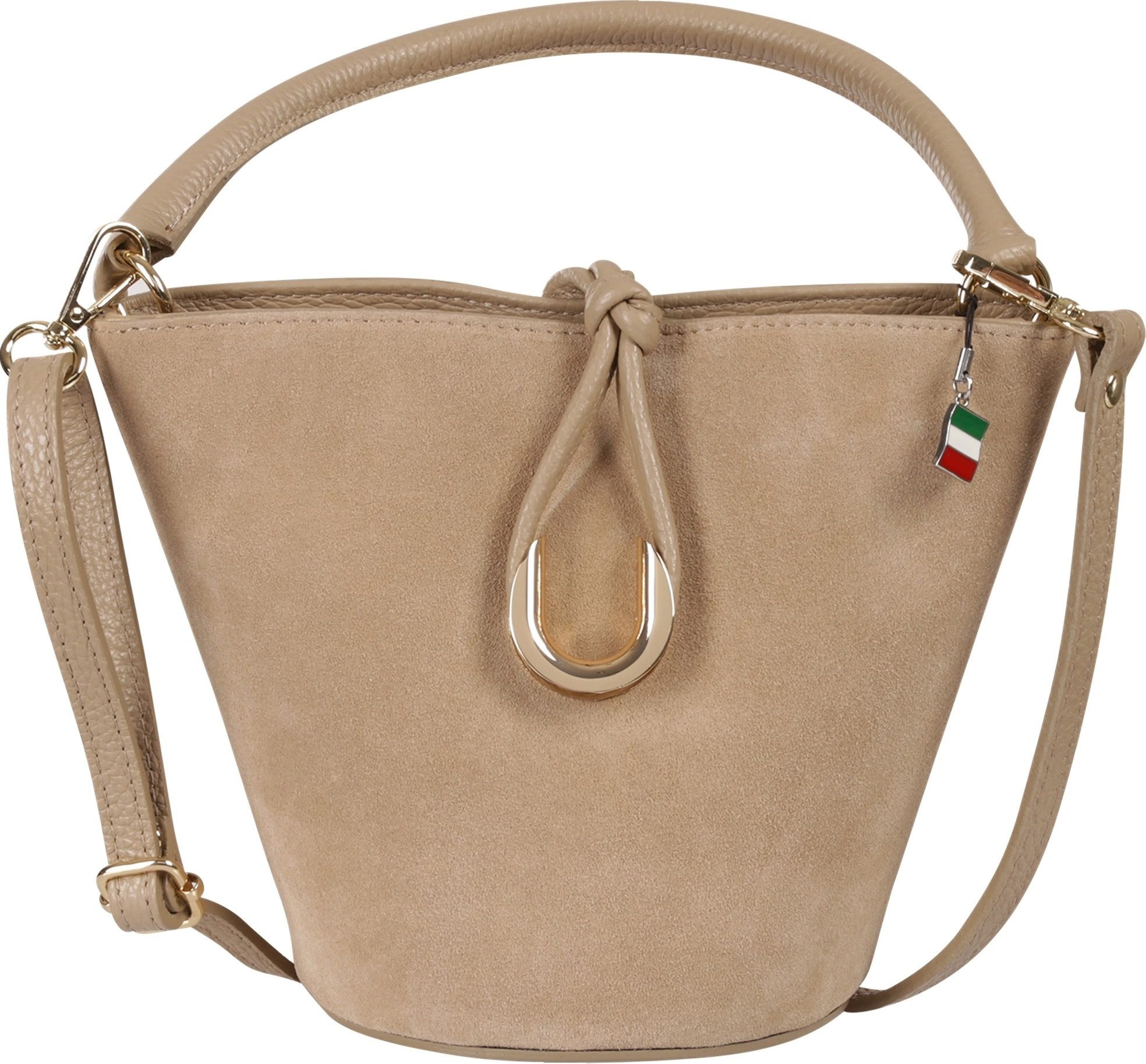 FLORENCE Handtasche Florence Damen Handtasche Wildleder (Handtasche), Damen Handtasche Leder, taupe, beige ca. 23cm x ca. 18cm hoch