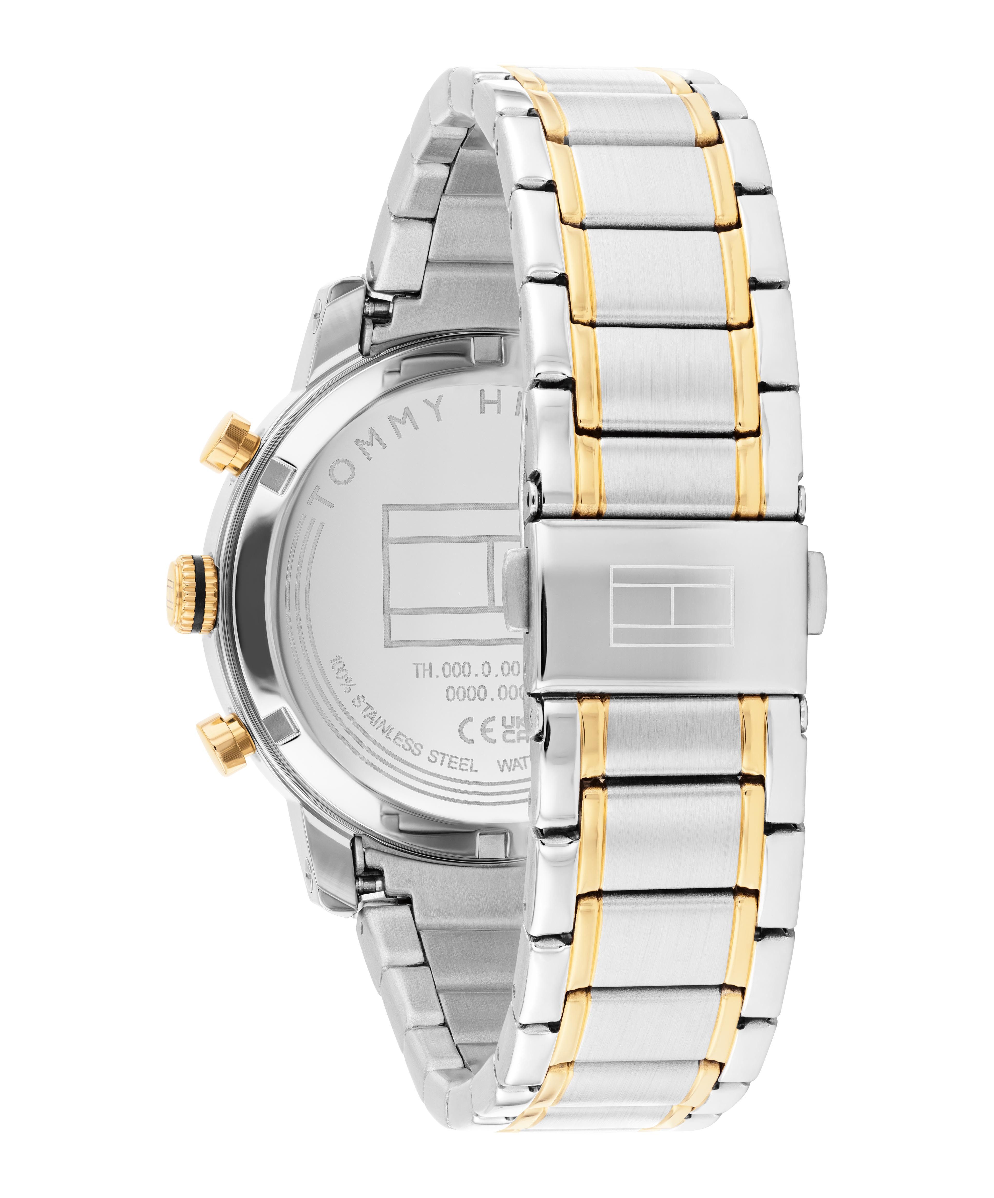 Tommy Hilfiger Multifunktionsuhr TH-OXFORD 1710729, Quarzuhr, Armbanduhr, Herrenuhr, Edelstahlarmband, analog