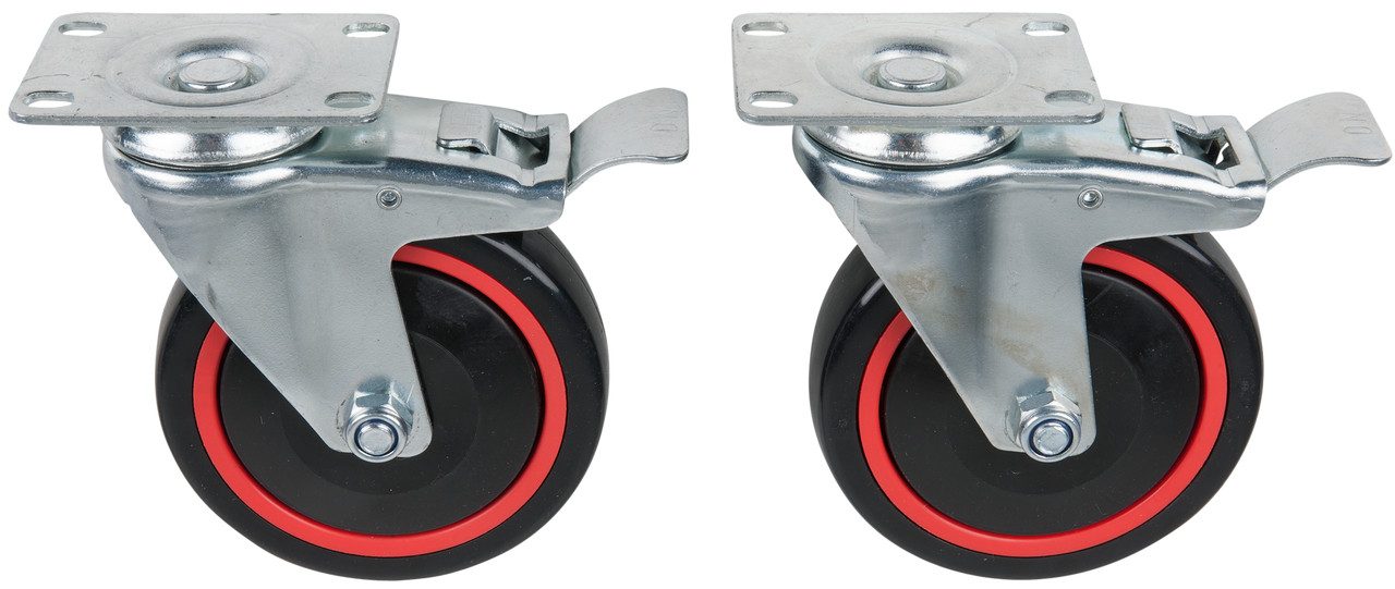 Brilliant Tools Gabel- und Ringschlüssel RACINGline Lenkrollensatz, mit Roll- und Drehbremse, inkl. Schrauben