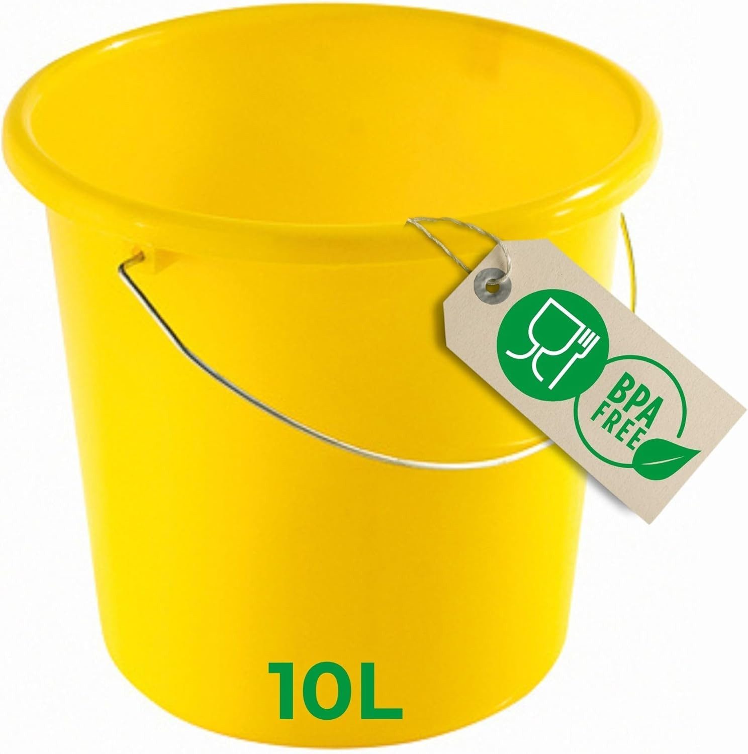 Novaliv Putzeimer 30948-1x, (1-tlg), Novaliv Eimer 10L Gelb mit Maßeinteilung - Putzeimer 10 Liter ? 28,5 c