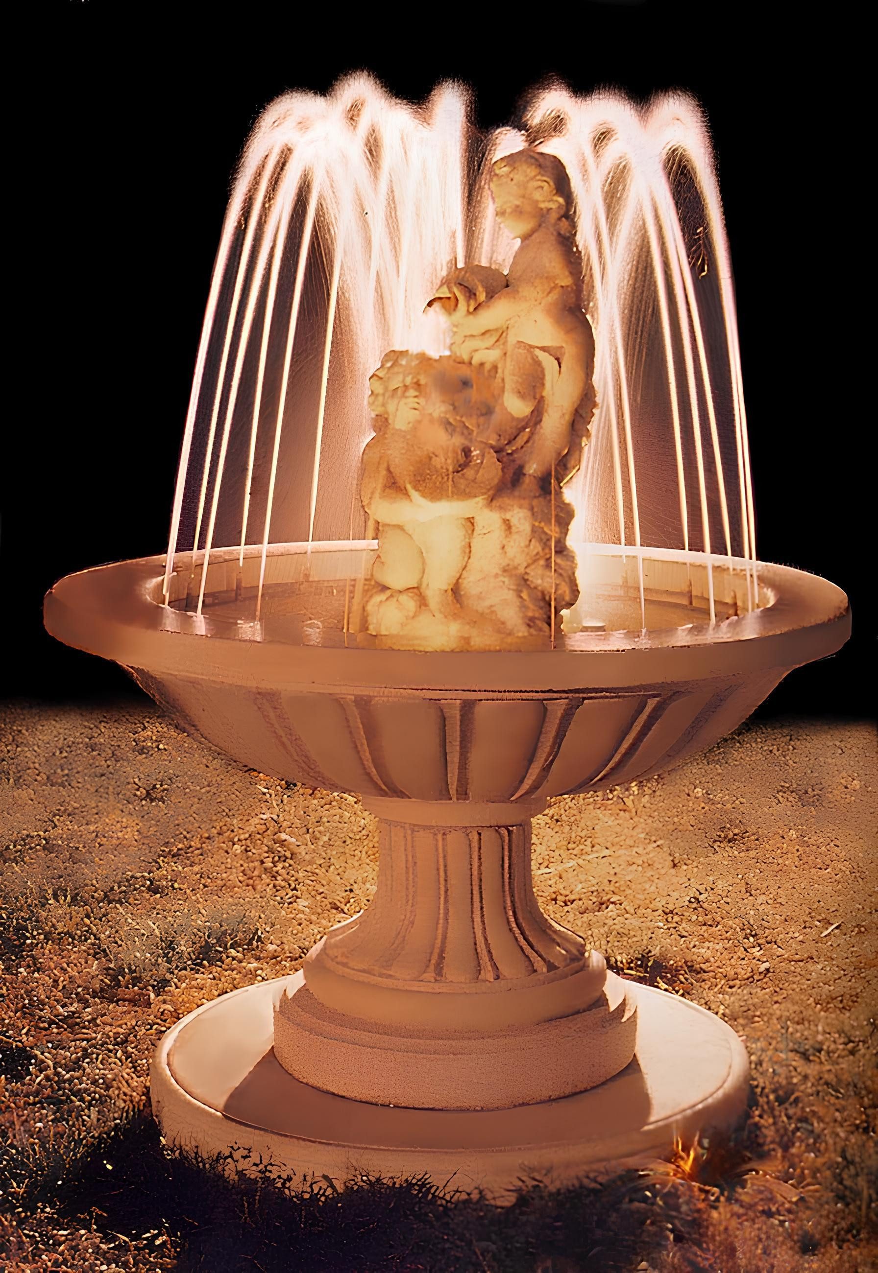 JVmoebel Gartenbrunnen Elegante römische Fontäne mit beruhigendem Wasserspiel, (1 tlg., Artikel 1051), Made in Europa