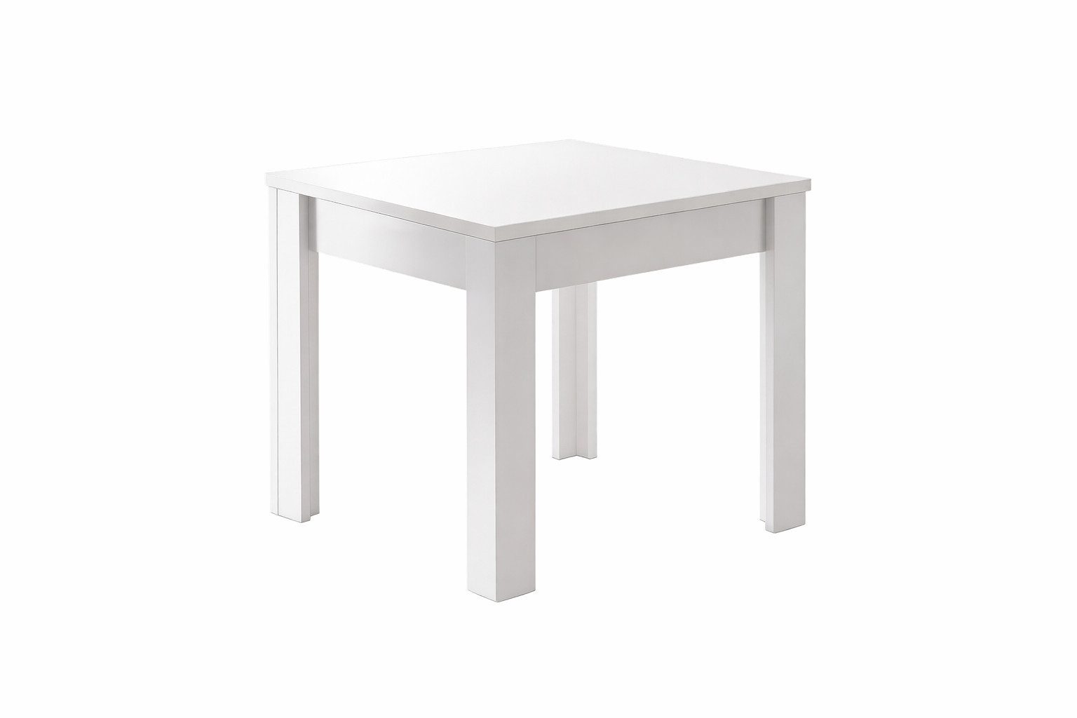 FURNARO Esstisch, eckig ausziehbar in weiß matt lack NB B/H/T: 80-120x76x60 cm