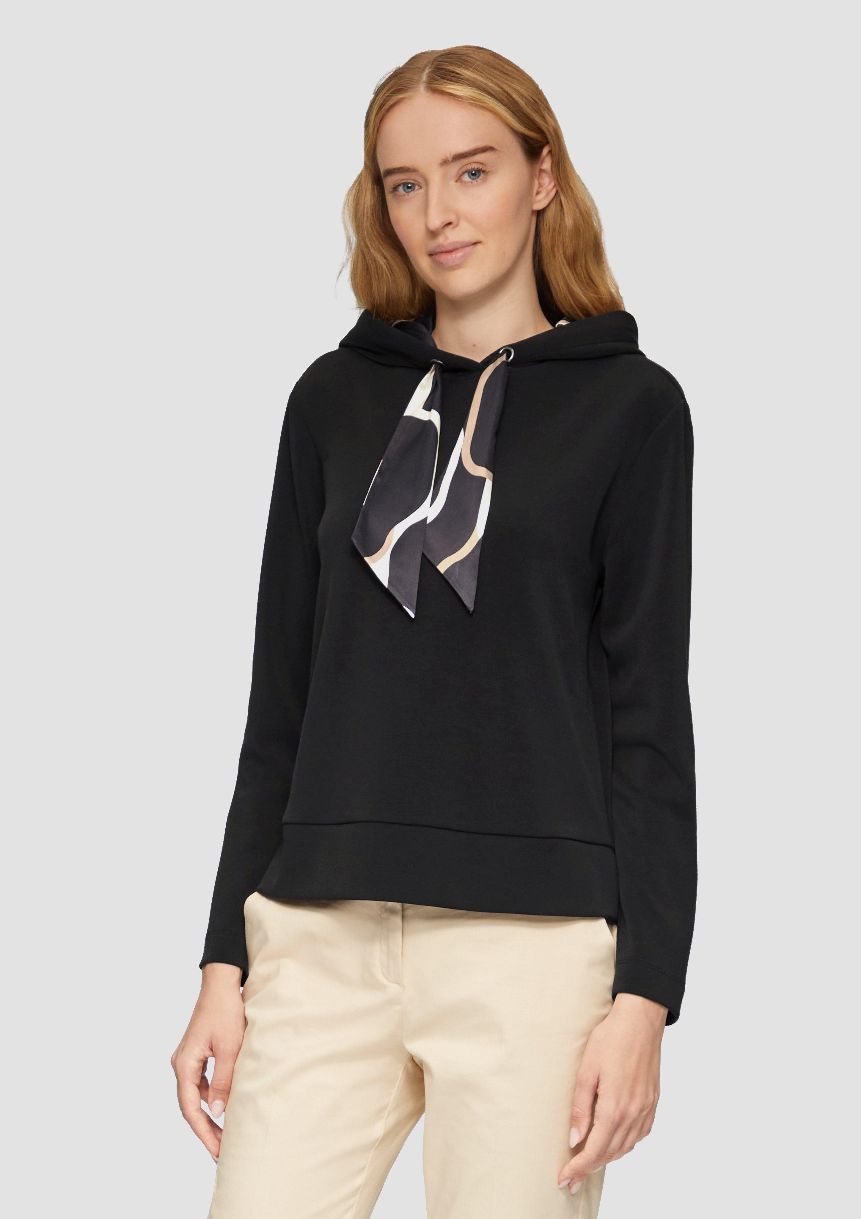 Sweatshirt Sweatshirt mit Satinfutter in der Kapuze
