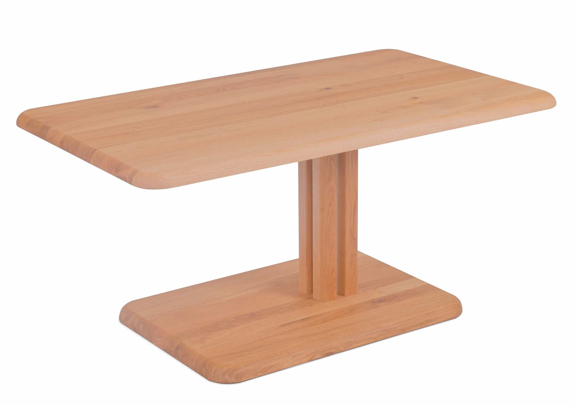 58 aufm Kessel Couchtisch Funktionstisch Conny 100x49x60 Massivholz Kernbuche (inkl. Lieferung bis in die Wohnung, 1-St., Lieferung bis Verwendungsstelle), stufenlos höhenverstellbar Tischplatte aus Massivholz auf Rollen
