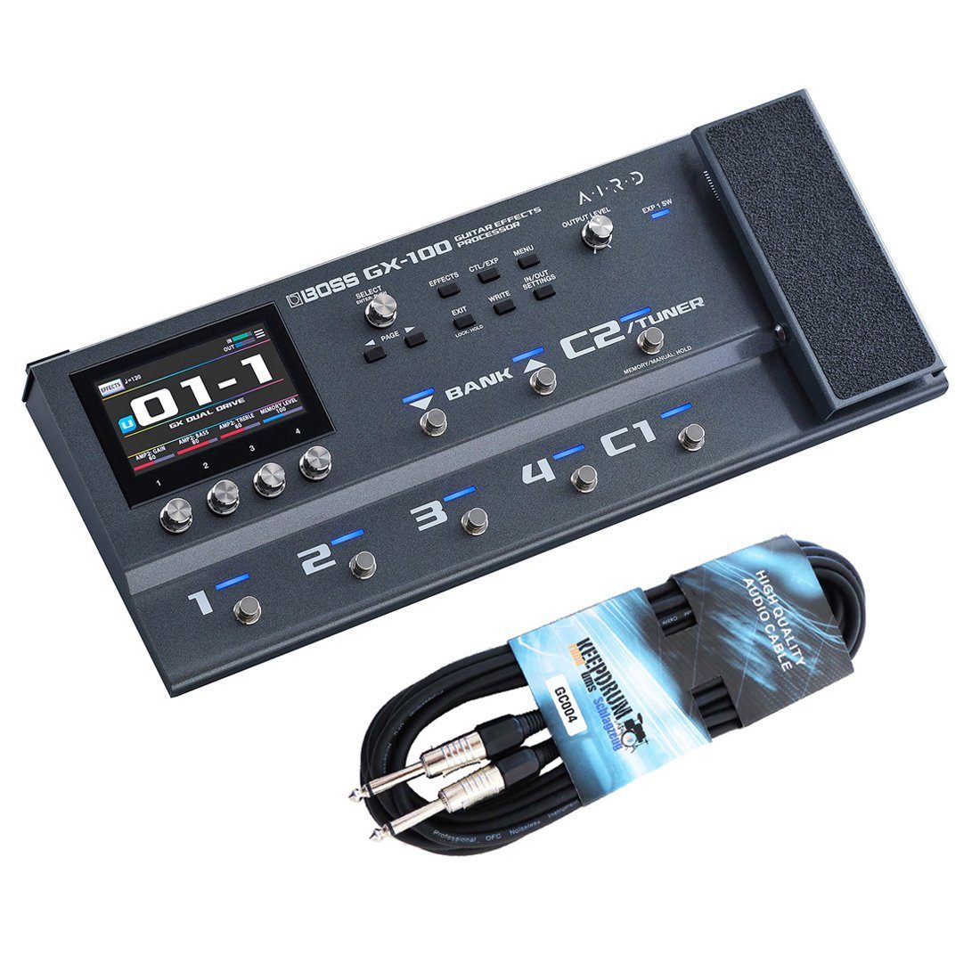 Boss by Roland E-Gitarre Boss GX-100 Multi-Effektgerät mit Klinken-Kabel