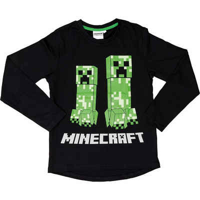 Minecraft Sweatshirt »Langarmshirt Minecraft black/green 152cm«
