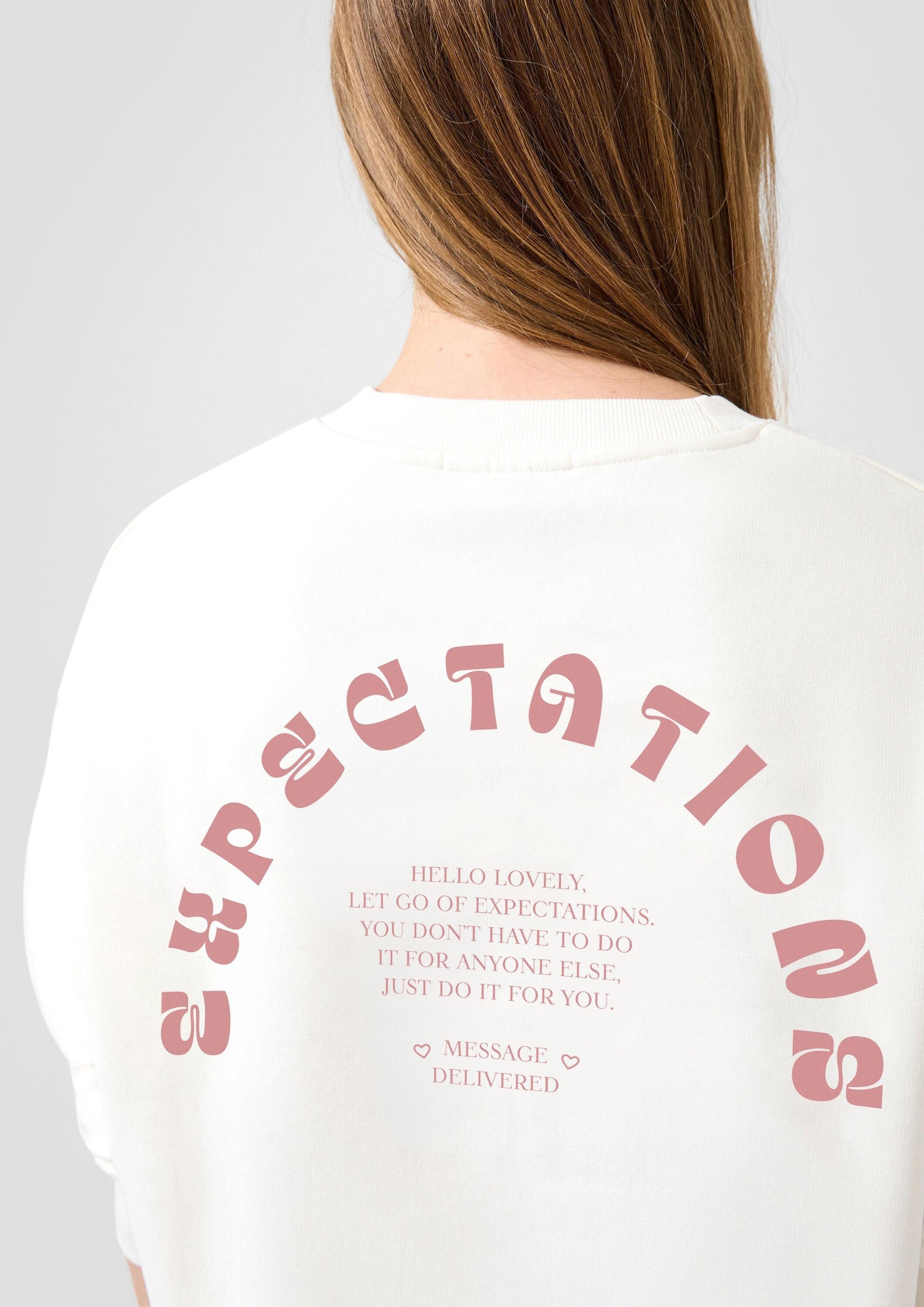 QS Sweatshirt Sweatshirt Weiches Sweatshirt mit Print