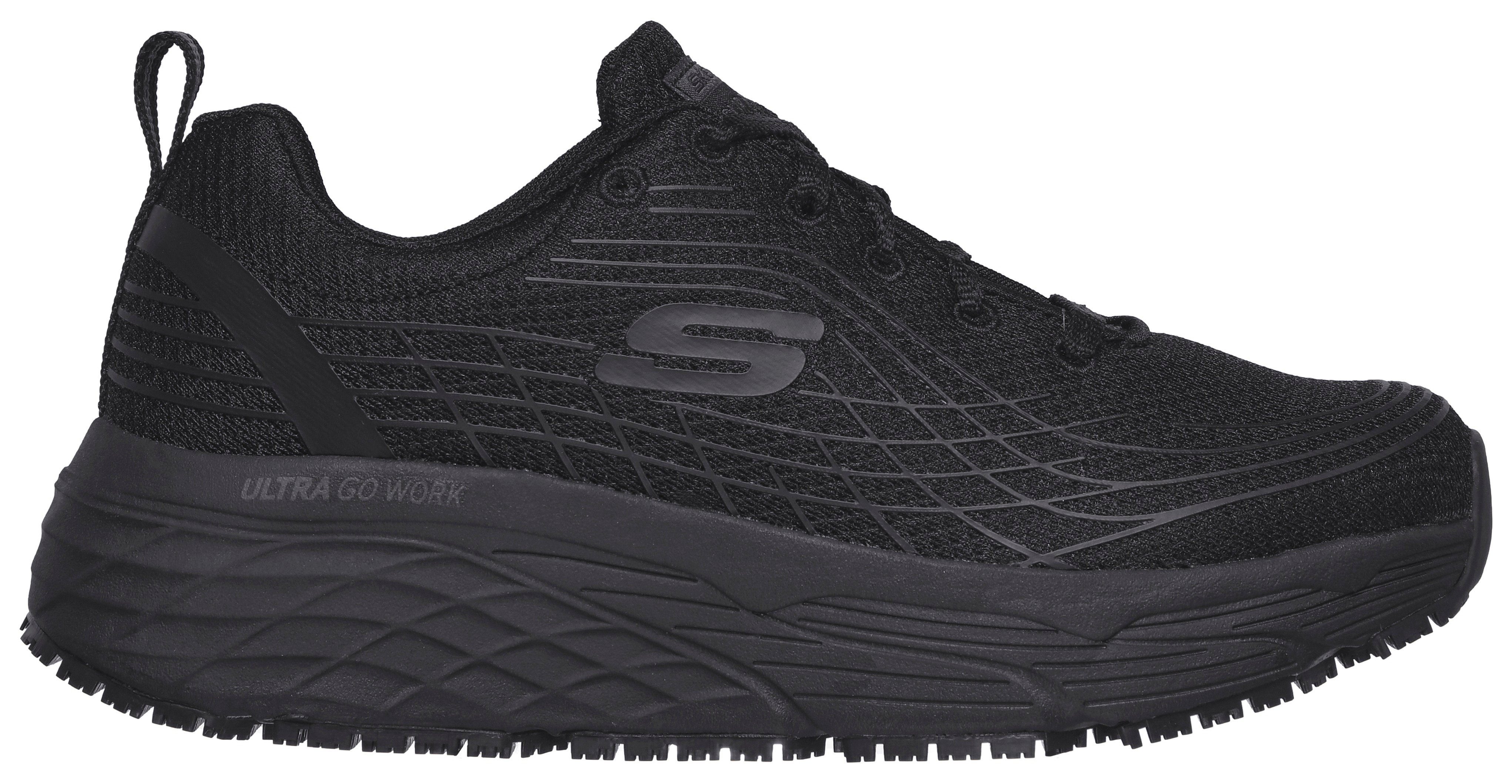 Skechers MAX CUSHIONING Berufsschuh SR ELITE (20202887) Schwarz für geeignet Maschinenwäsche