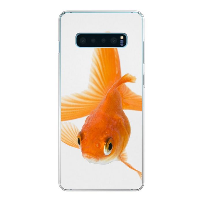 MuchoWow Handyhülle Fische - Goldfisch - Weiß Phone Case Handyhülle Samsung Galaxy S10 Lite Silikon Schutzhülle