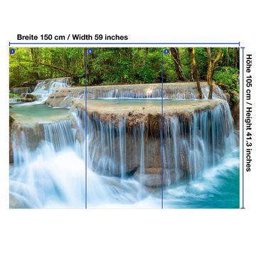 wandmotiv24 Fototapete Wasserfall im Dschungel, glatt, Wandtapete, Motivtapete, matt, Vliestapete