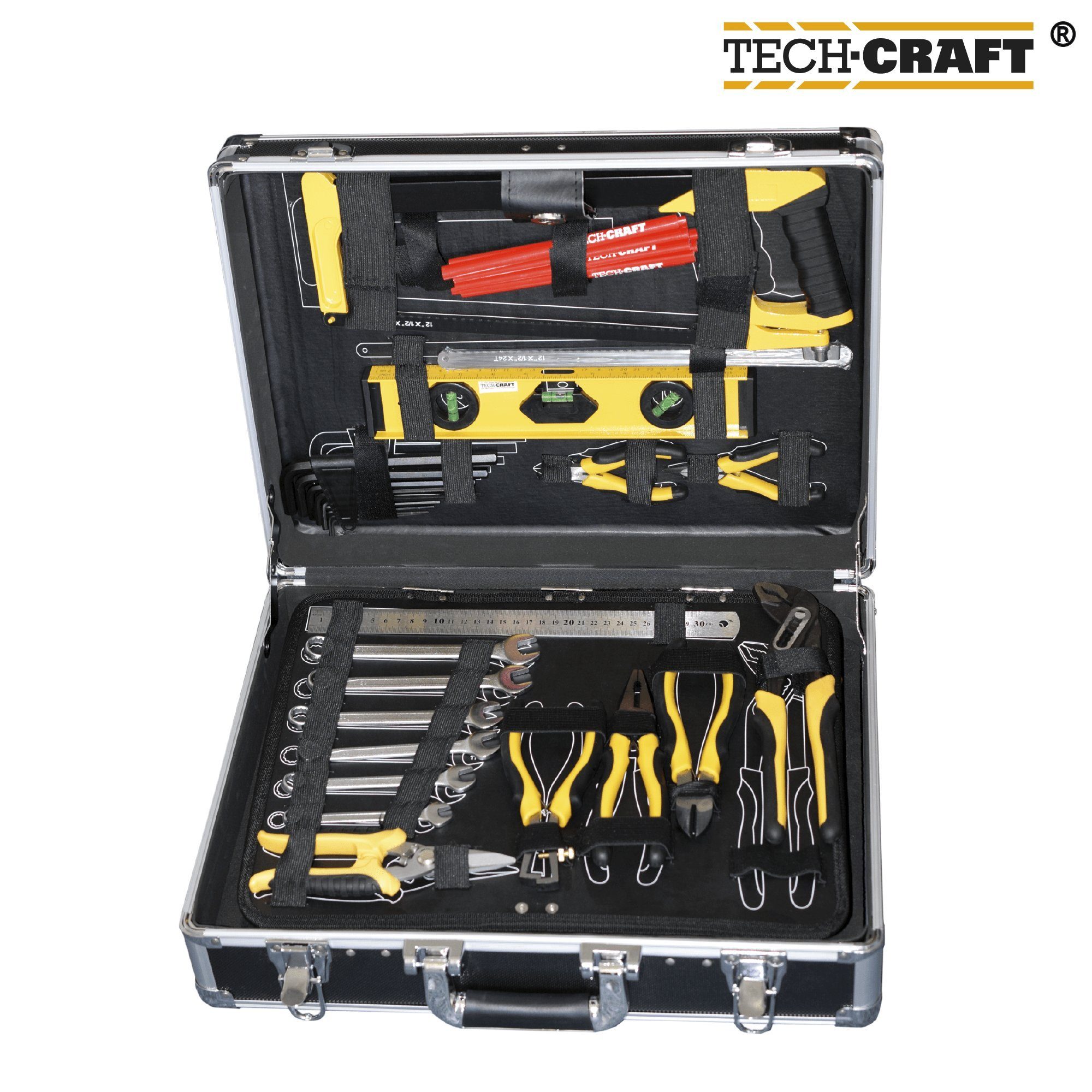 (130 robustes Werkzeugkoffer TECH-CRAFT im Teile), Tool-Set Aluminiumkoffer Werkzeugkoffer