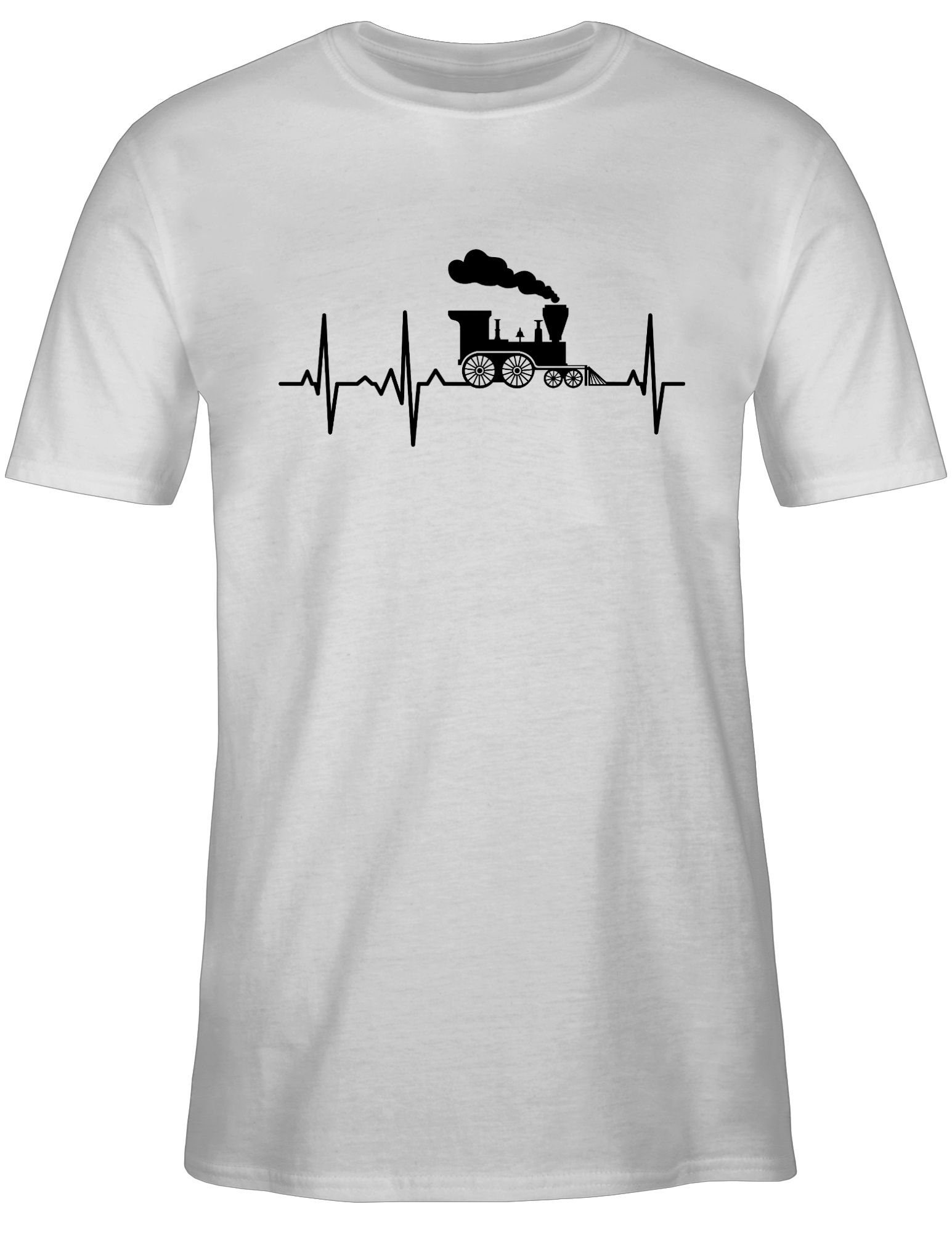 Dampflokomotive T-Shirt Outfit Hobby Herzschlag Eisenbahner Dampflok Geschenk Shirtracer 3 Eisenbahnli Weiß I