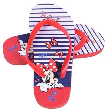 Sarcia.eu Rot-blaue Flip-Flops gestreift Minnie Disney 30-31 EU Badezehentrenner