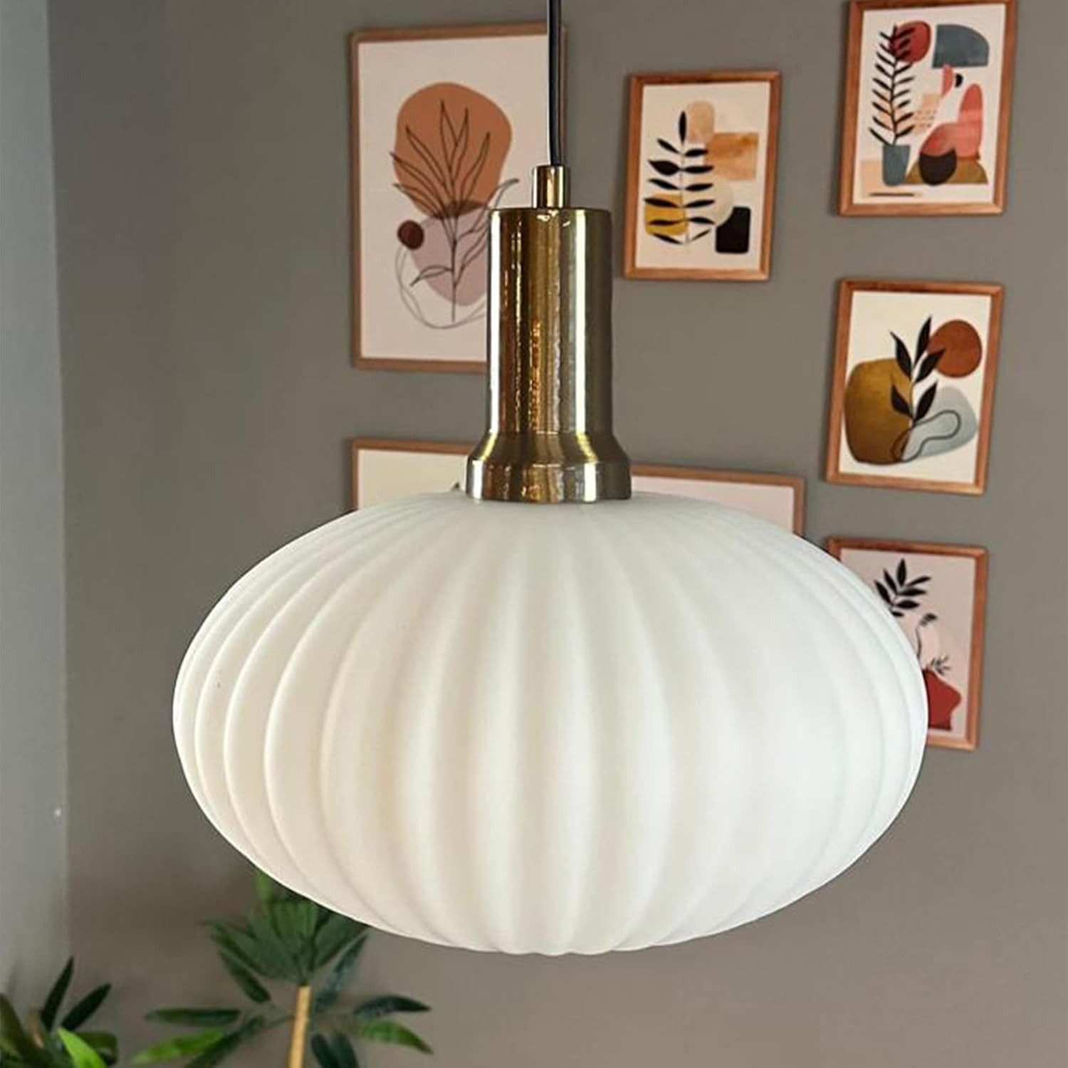 Bamyum Pendelleuchte Pendelleuchte Elegant Lanterne Glas, günstig online kaufen