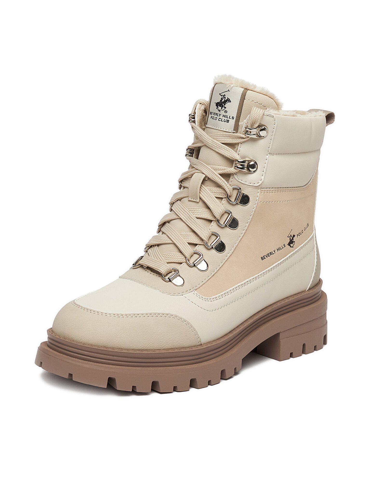 BEVERLY HILLS POLO CLUB Regular-fit-Jeans Beverly Hills Polo Club Damen-Denimstiefel Beige CEO-HY62070-7