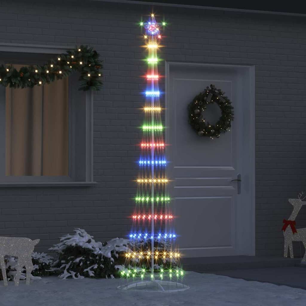 VidaXL LED Weihnachtsbaum – Warmweiß, 184,5 Cm Hoch, Metall, Mit 230 LEDs & 8 Blitzmodi, Für