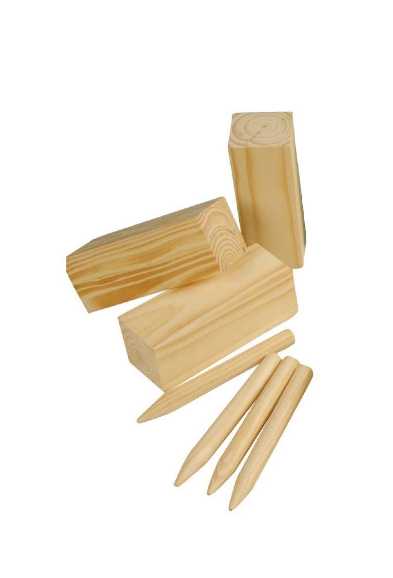 made2trade Spiel KUBB, Echt-Holz Wikinger Spiel