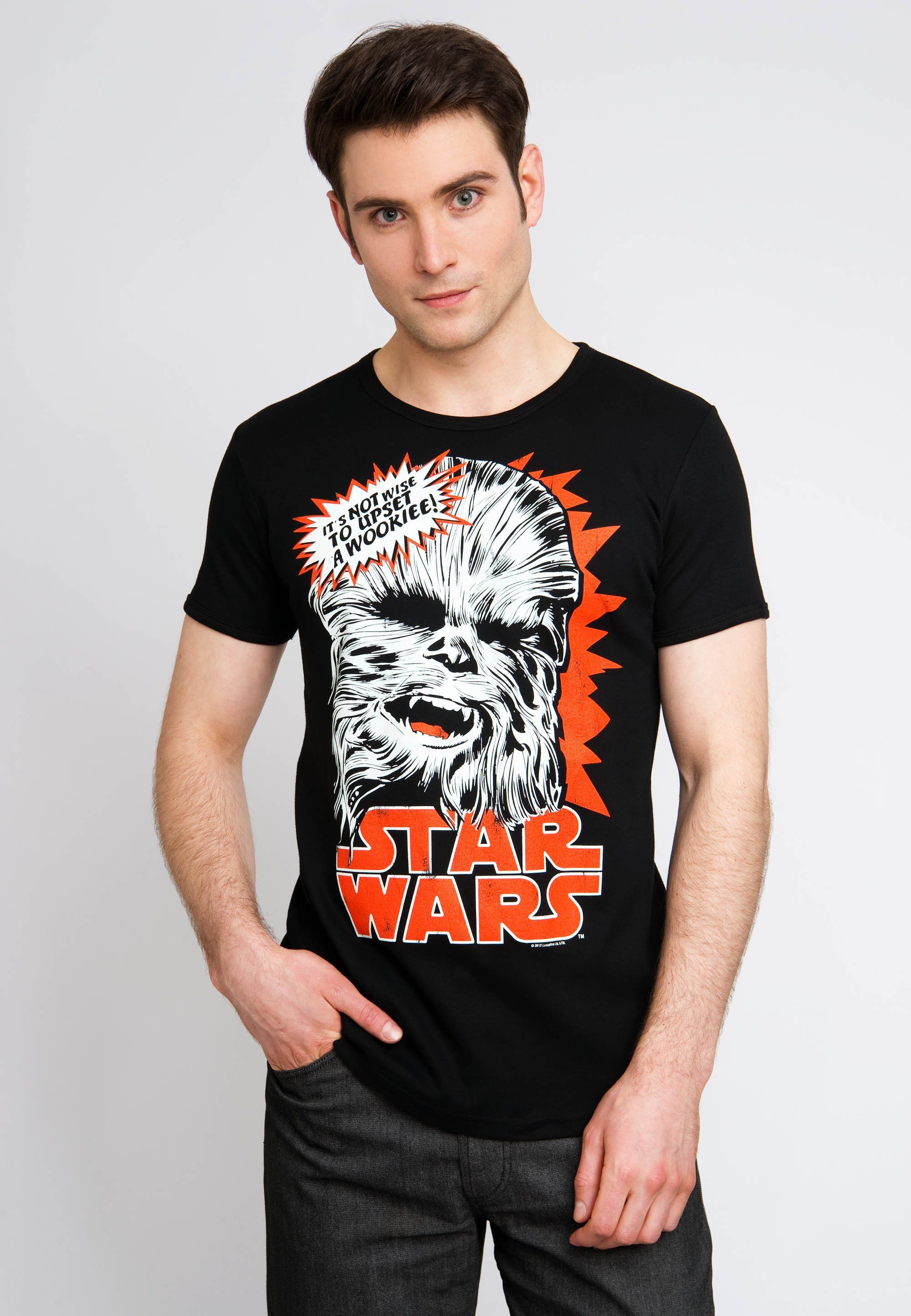 Wookie-Print mit Chewbacca coolem T-Shirt LOGOSHIRT