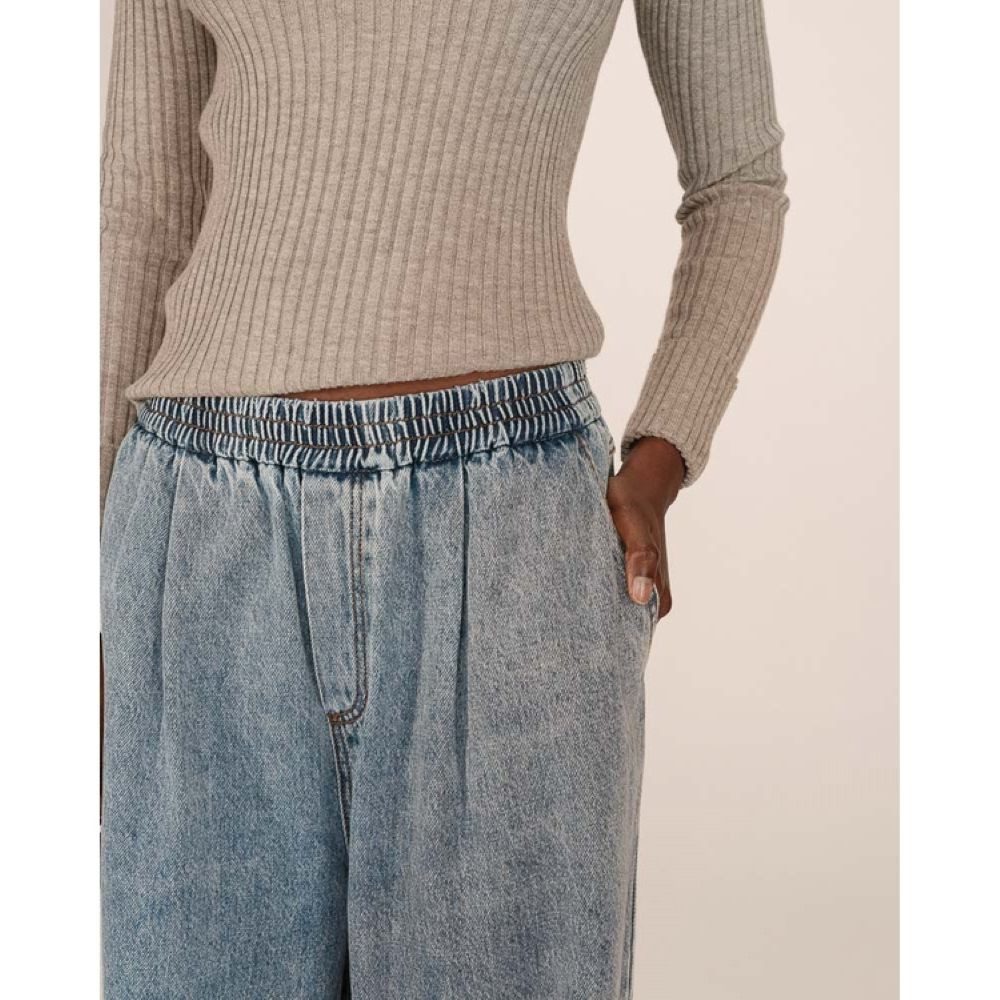Grace & Mila Weite Jeans Baggy Jeans SACHA ? Wide Leg Jeans aus Baumwolle