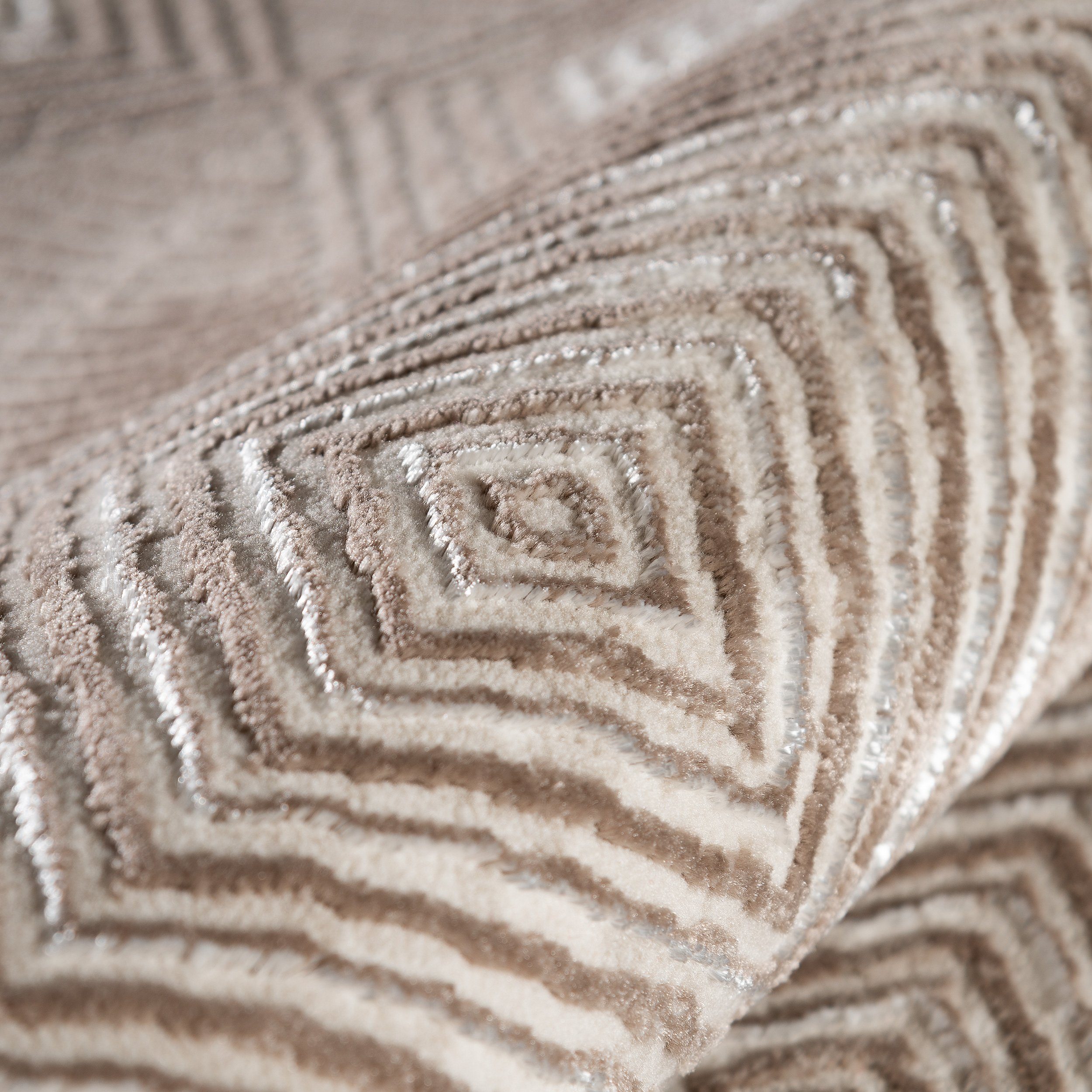 Designteppich Teppich modernen mit beige Florhöhe 12mm Giantore Design,