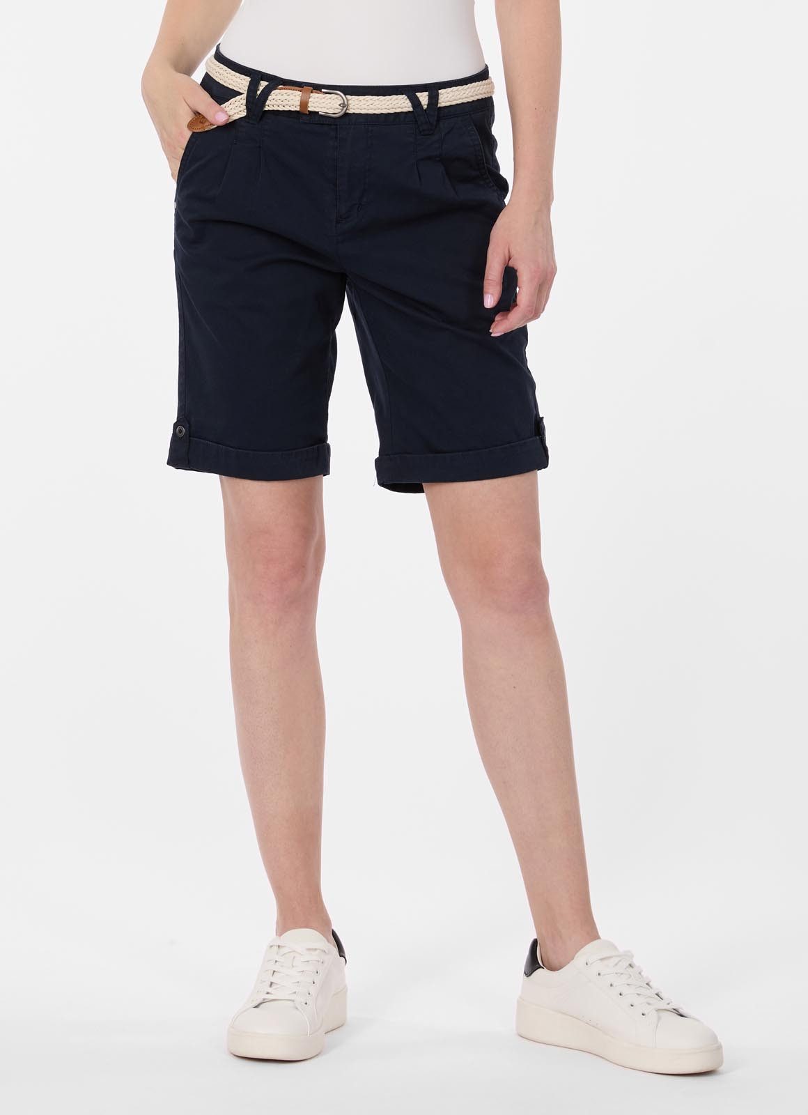 Ragwear Bermudas YOTO (2-tlg) Elastischer Twill, leicht gepeached und mit Gürtel