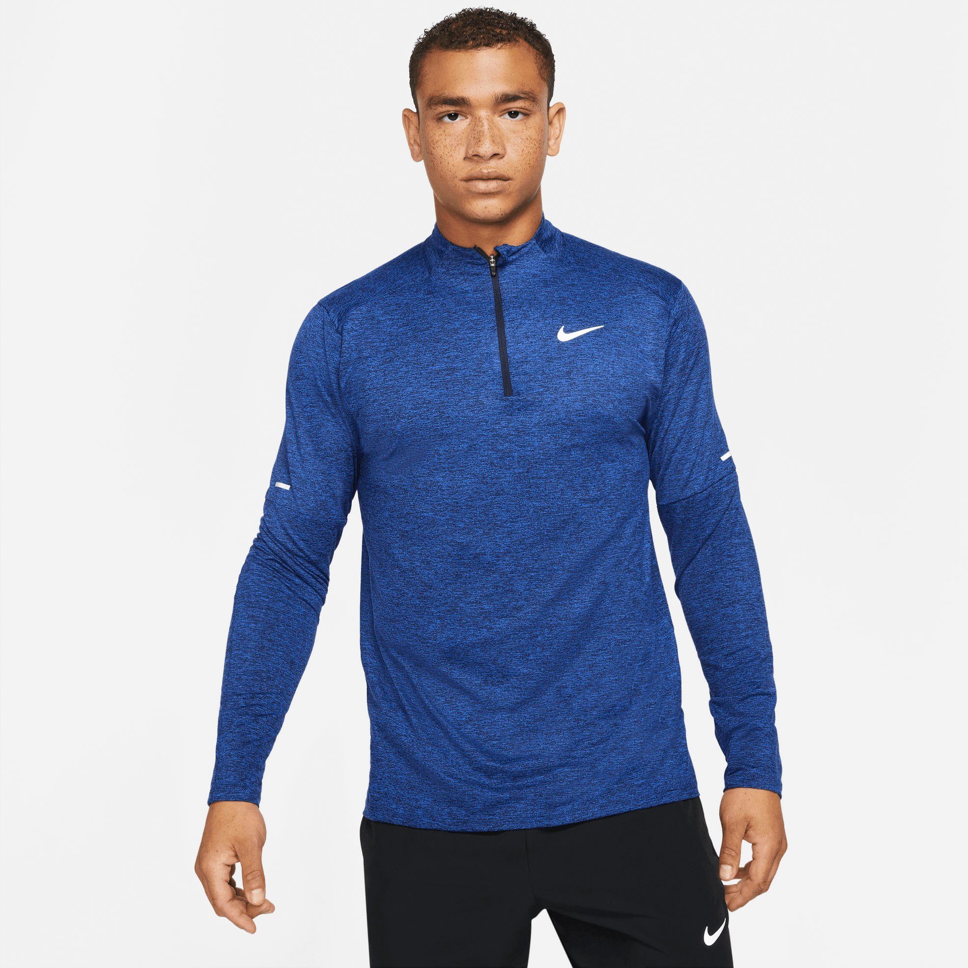 1/-Zip Top Nike Men's Dri-FIT SILV ROYAL/HTR/REFLECTIVE OBSIDIAN/GAME Running Element Laufshirt