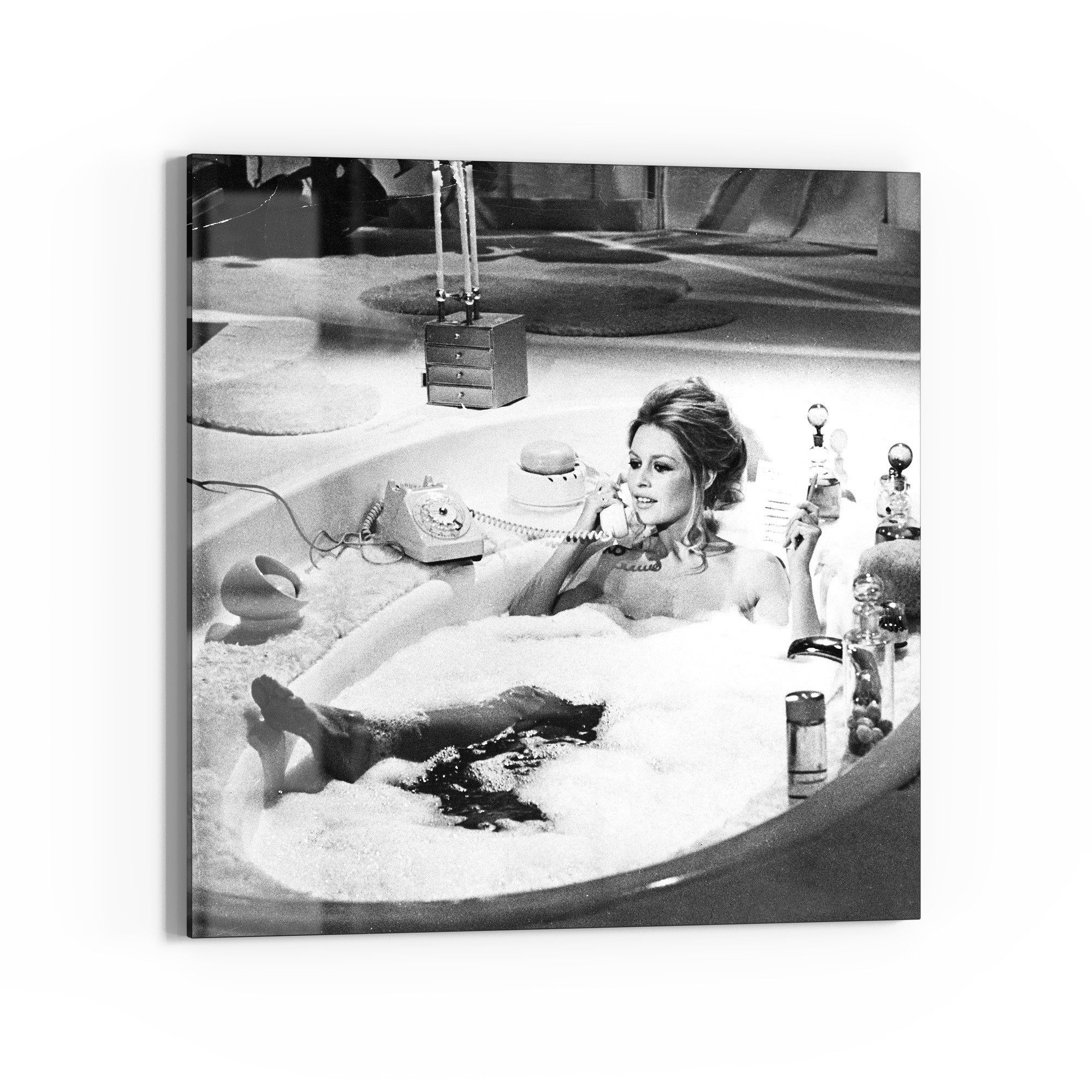 DEQORI Glasbild 'Bad der Eleganz', 'Bad der Eleganz', Glas Wandbild Bild schwebend modern