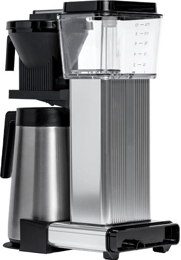 Kaffeekanne, Moccamaster Filterkaffeemaschine 1,25l polished, KBGT Thermoskanne 1x4 Papierfilter mit 741