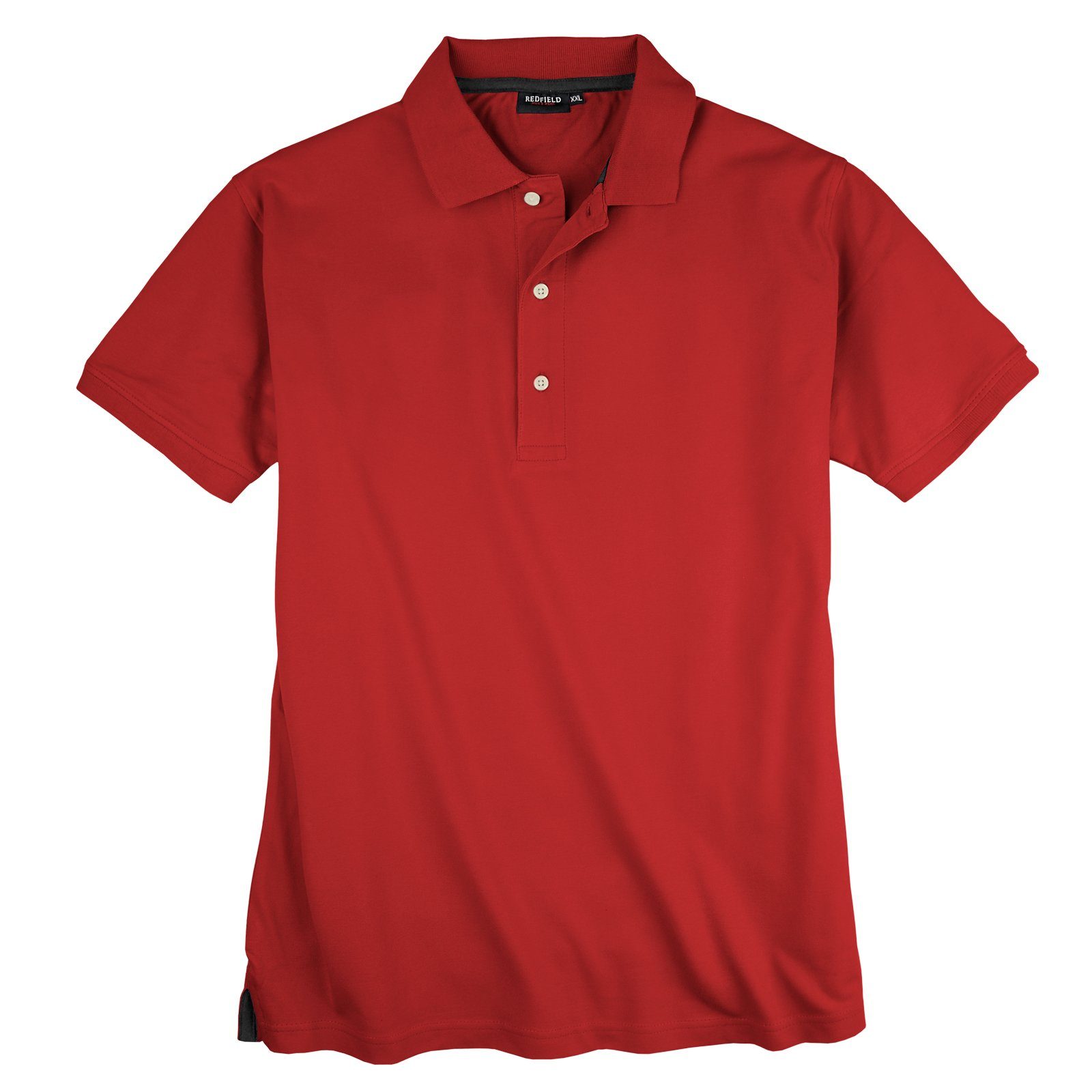 Herren Poloshirts redfield Poloshirt Große Größen Basic Stretch-Poloshirt rot Redfield