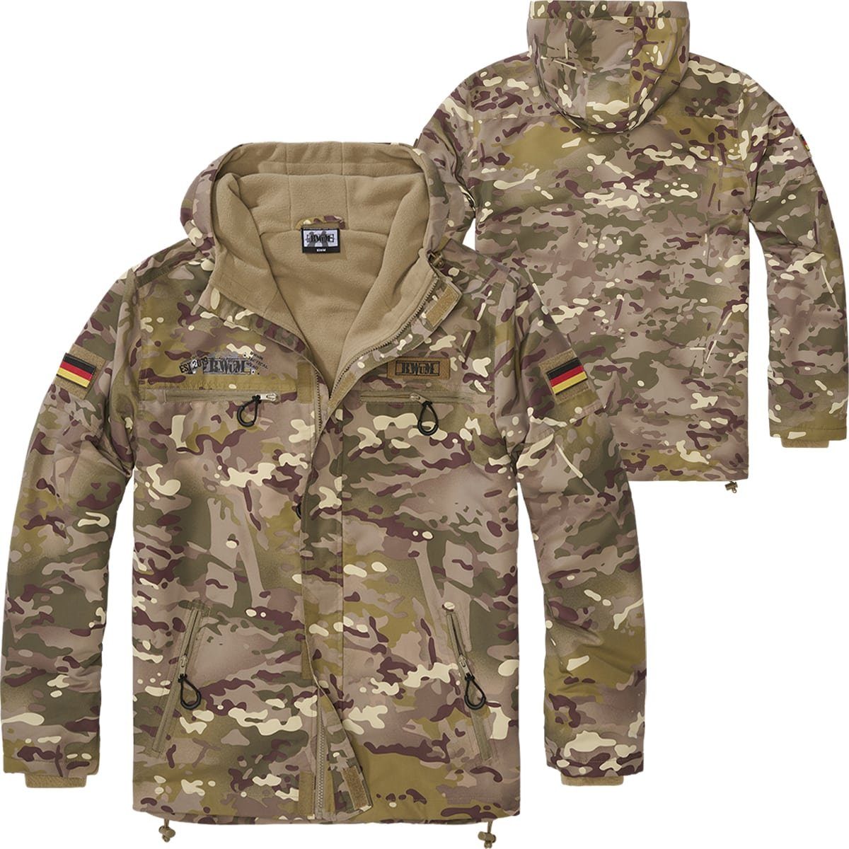 BWuM Windbreaker BWuM Tactical Windbreaker Zipper Fleece + Patch & Flaggen