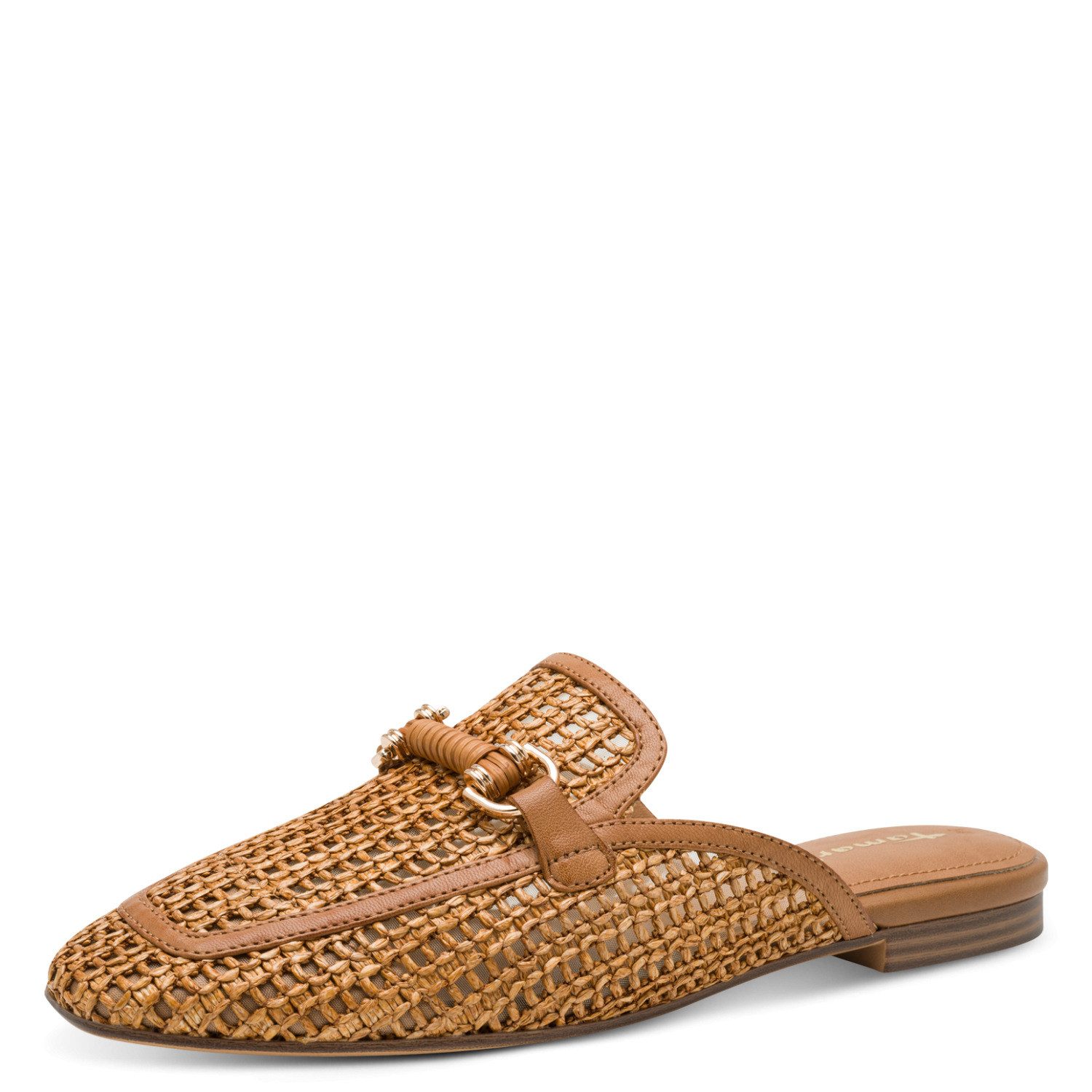 Tamaris Sabot, Blockabsatz, Schlupfschuh, Businessschuh mit Schmuckelelment