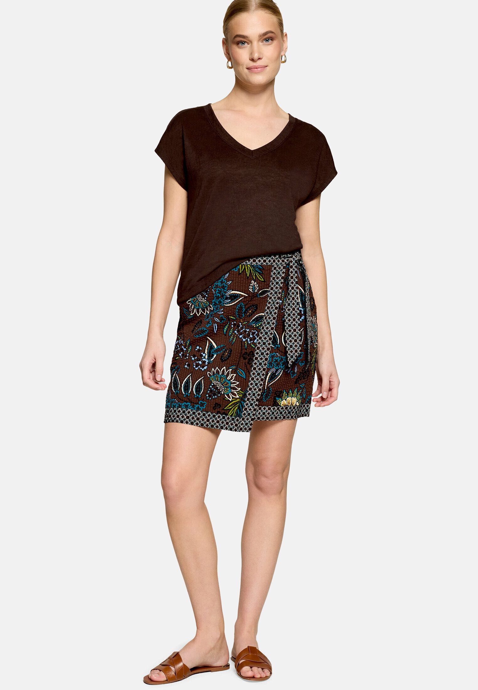 Zero T-Shirt Damen mit V-Ausschnitt (1-tlg) Material