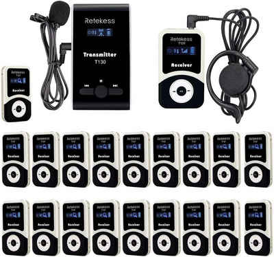 Retekess Funkgerät T130-T131 Audio Tour Guide System, 99 Kanäle, für Tourismus, Fabriken