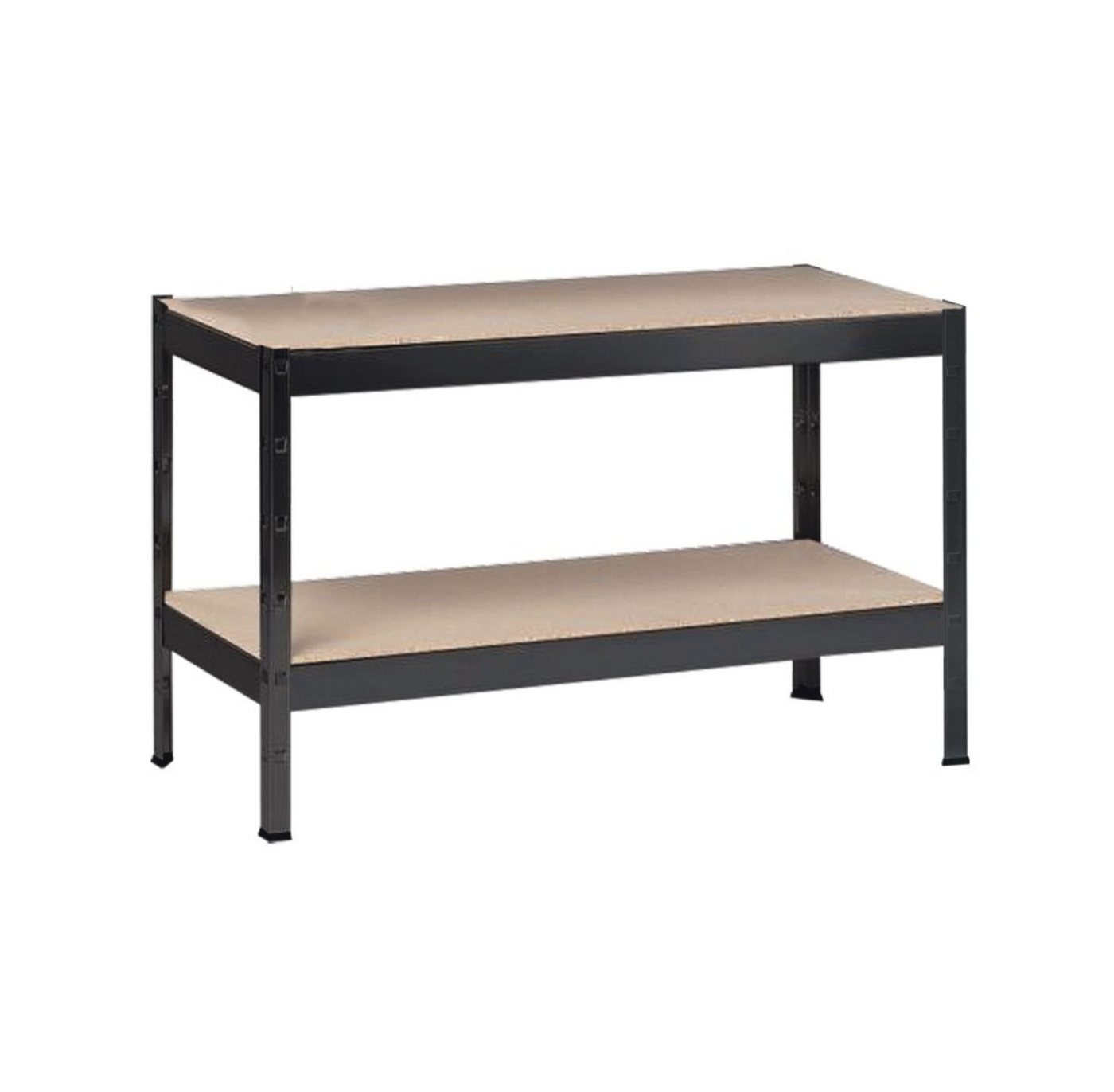 SCHULTE Regalwelt Schwerlastregal 2 Holzböden, 43x100x40 cm (HxBxT), Traglast pro Ebene 150 kg