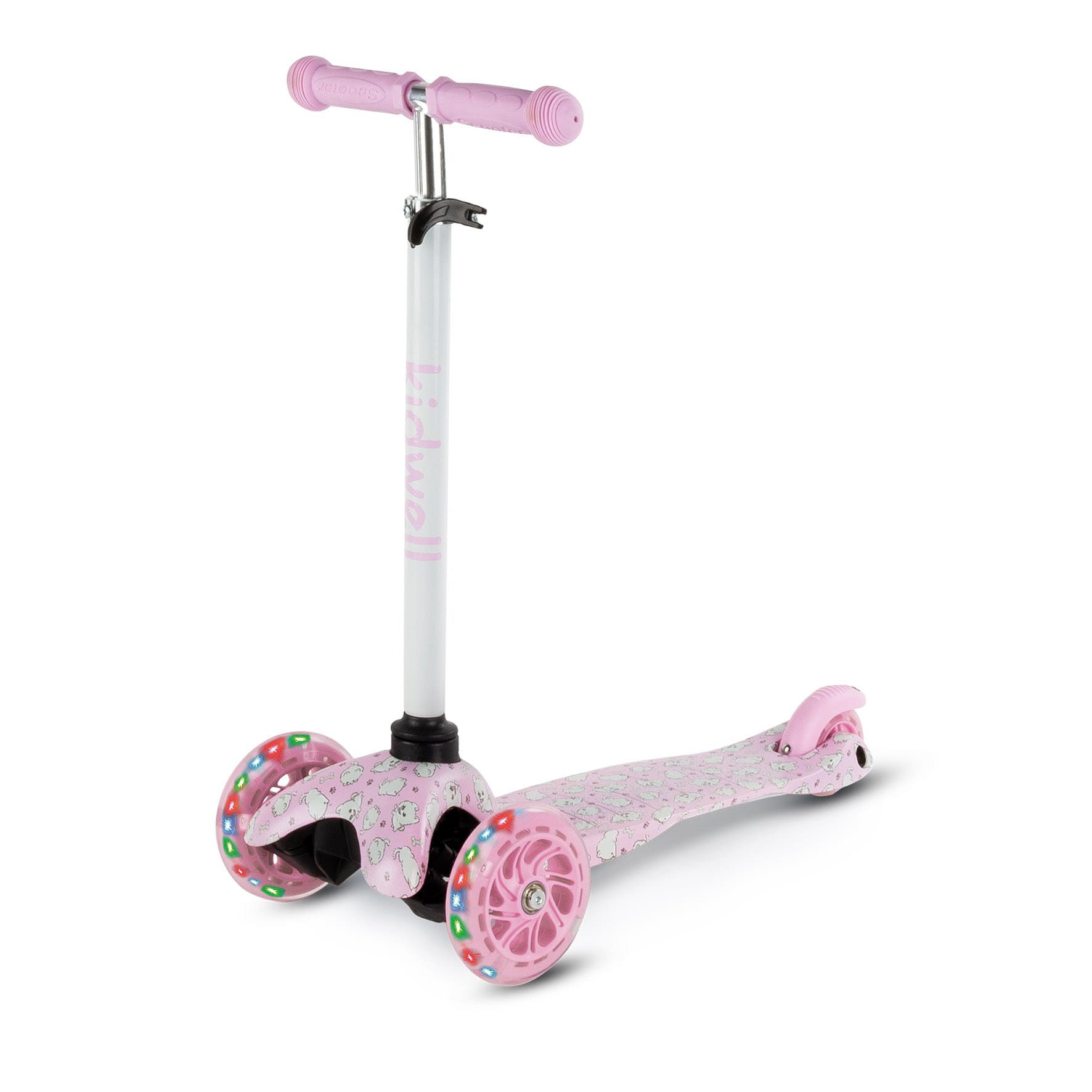 COIL Dreiradscooter Kinderroller, Tretroller, Dreirad-Balance-Roller, Cityroller, 10 km/h, ABEC-7-Lager, 3-stufige Lenkradverstellung, LED-Räder