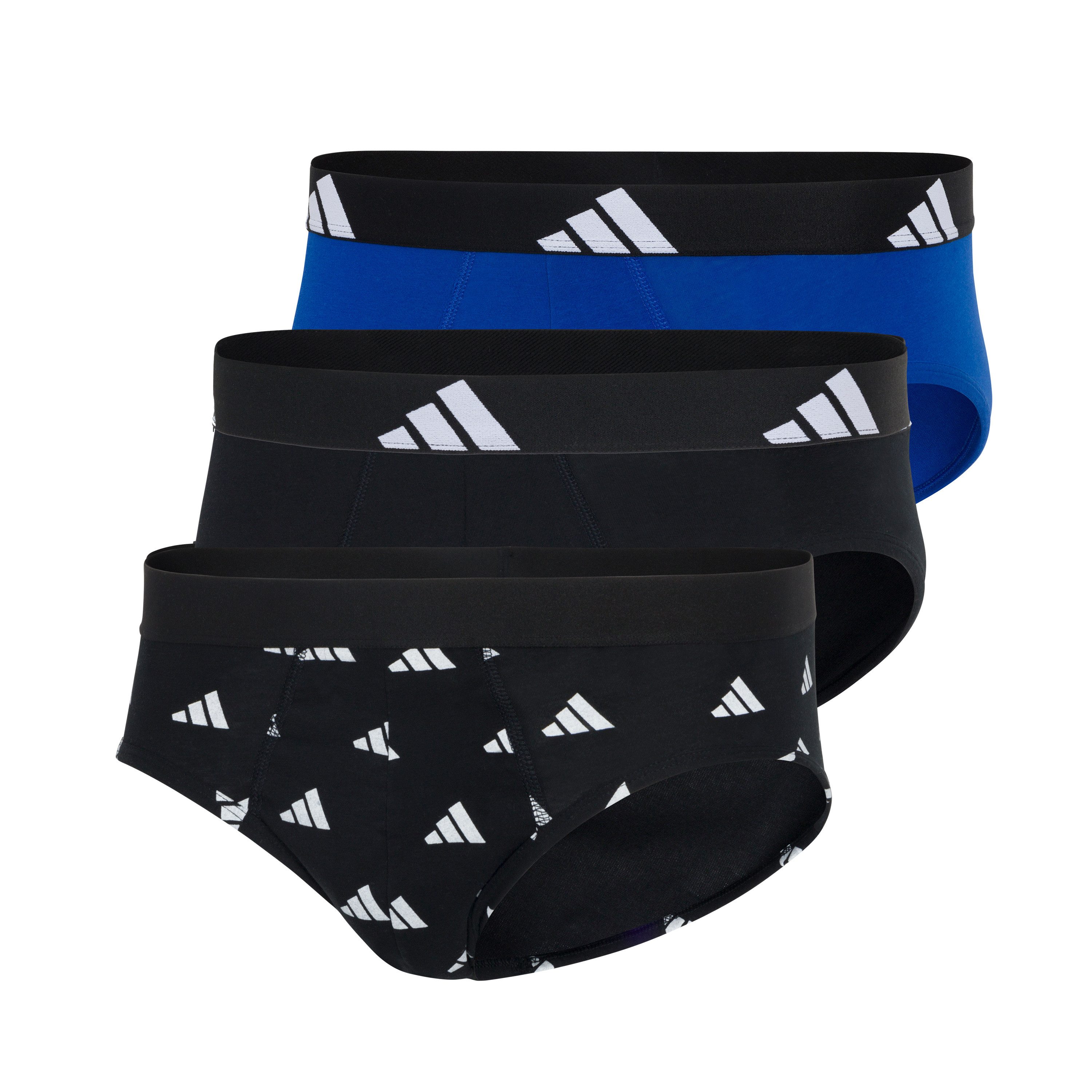 adidas Sportswear Slip Active Flex Cotton (3er Pack) elastisch, Logo-Bund, scheuerfreies Tragegefühl, ohne Eingriff