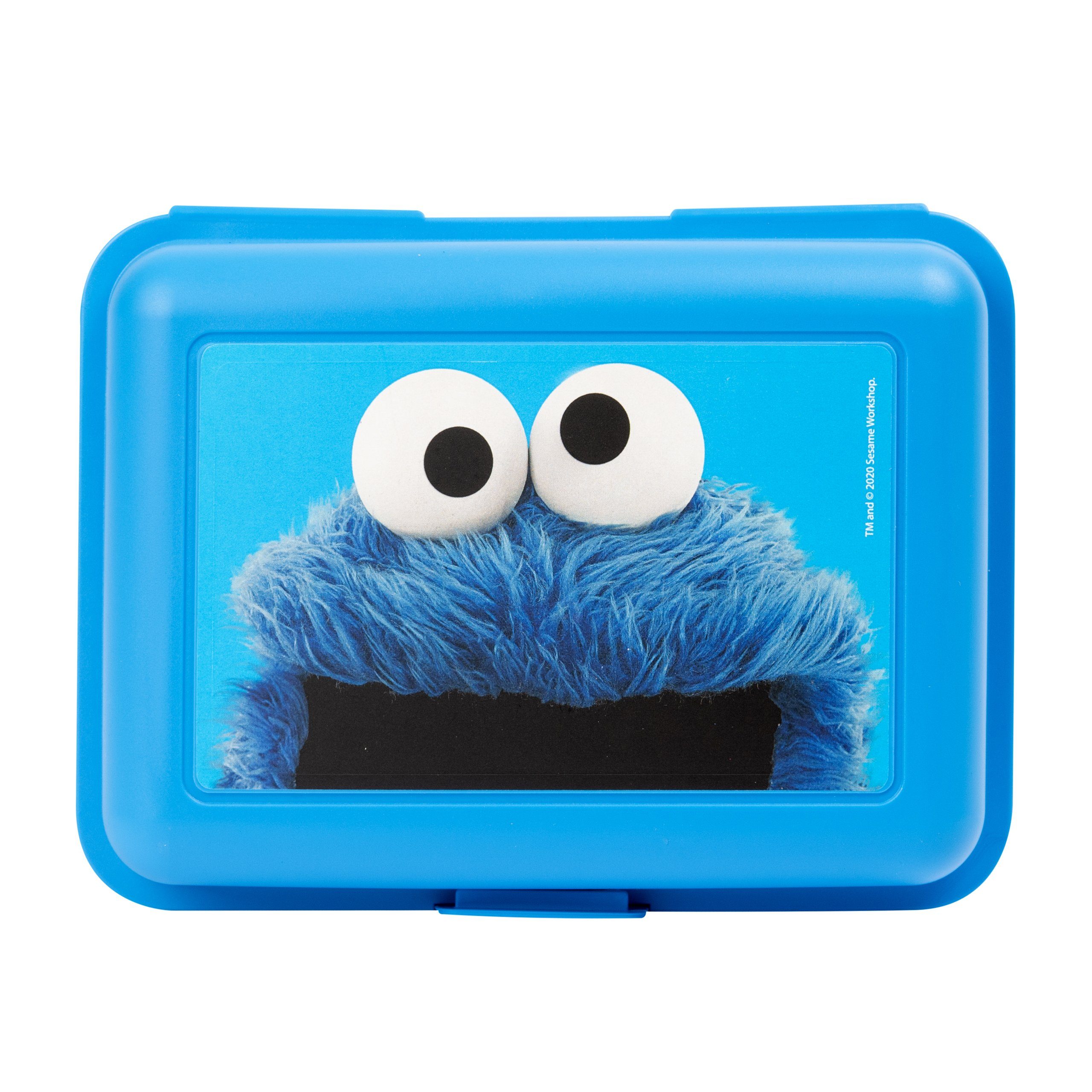 Blau, Krümelmonster Labels® Sesamstraße United mit Lunchbox Brotdose Kunststoff (PP) - Trennwand