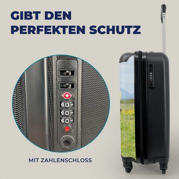 MuchoWow Handgepäckkoffer Pferde - Fohlen - Gebirge, 4 Rollen, Reisetasche mit rollen, Handgepäck für Ferien, Trolley, Reisekoffer