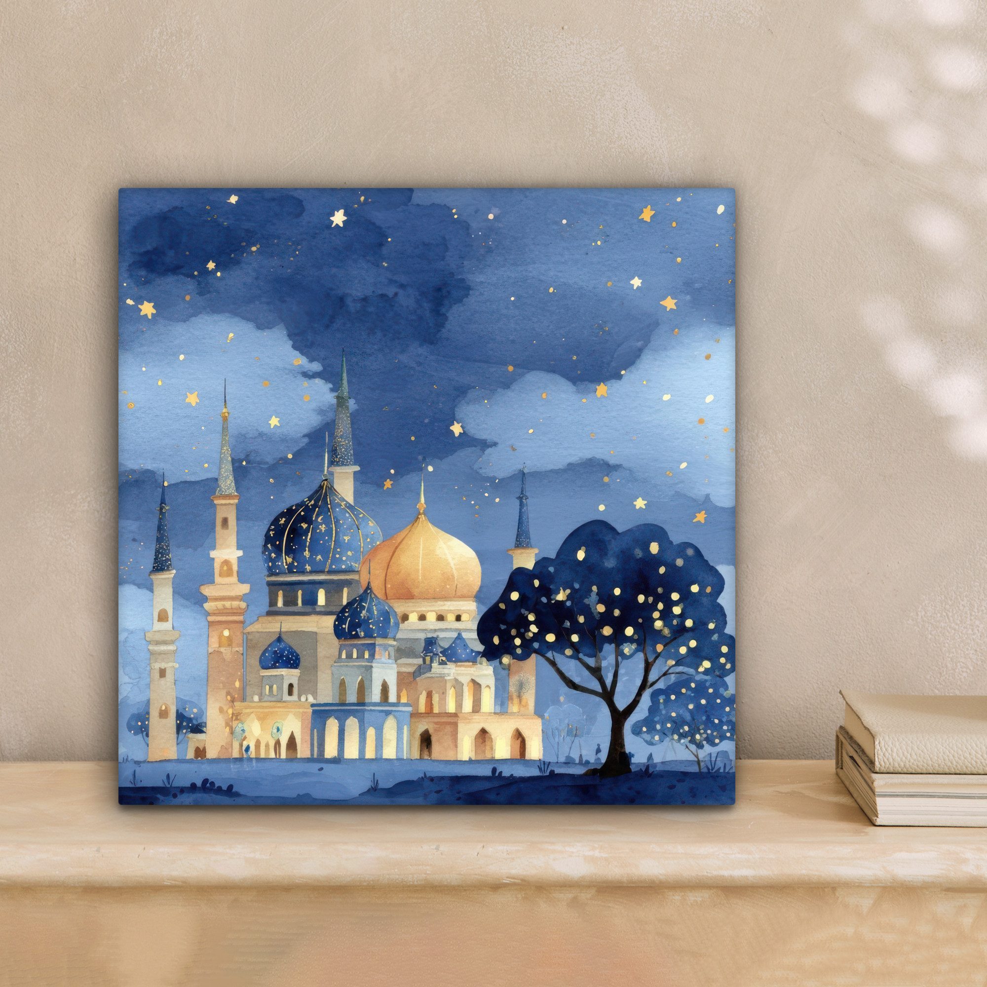 OneMillionCanvasses® Leinwandbild Sternenhimmel - Gold - Moschee, Fotodruck günstig online kaufen