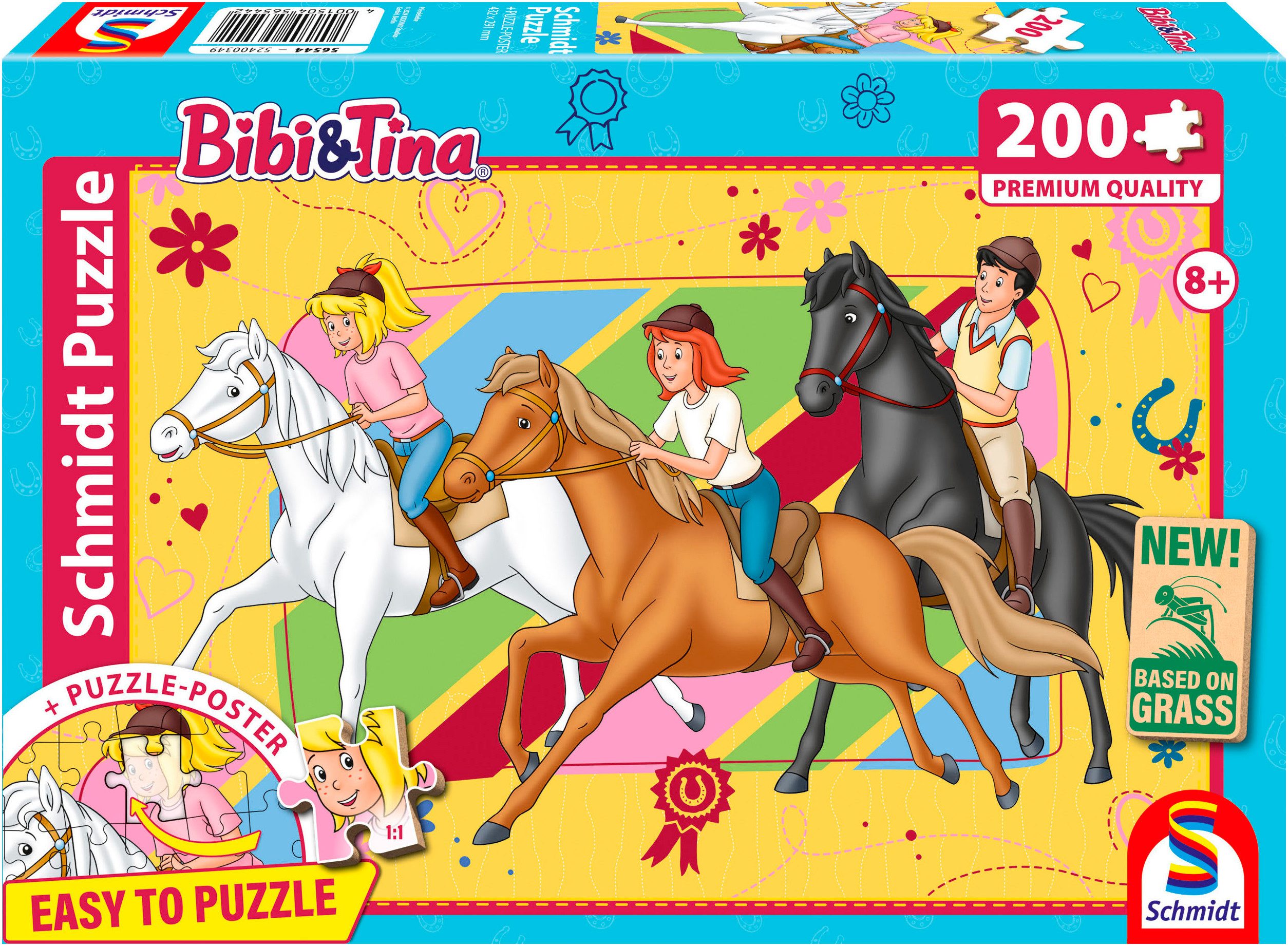 Schmidt Spiele Puzzle Bibi & Tina, Pferdeliebe, 200 Puzzleteile, Made in Eu günstig online kaufen