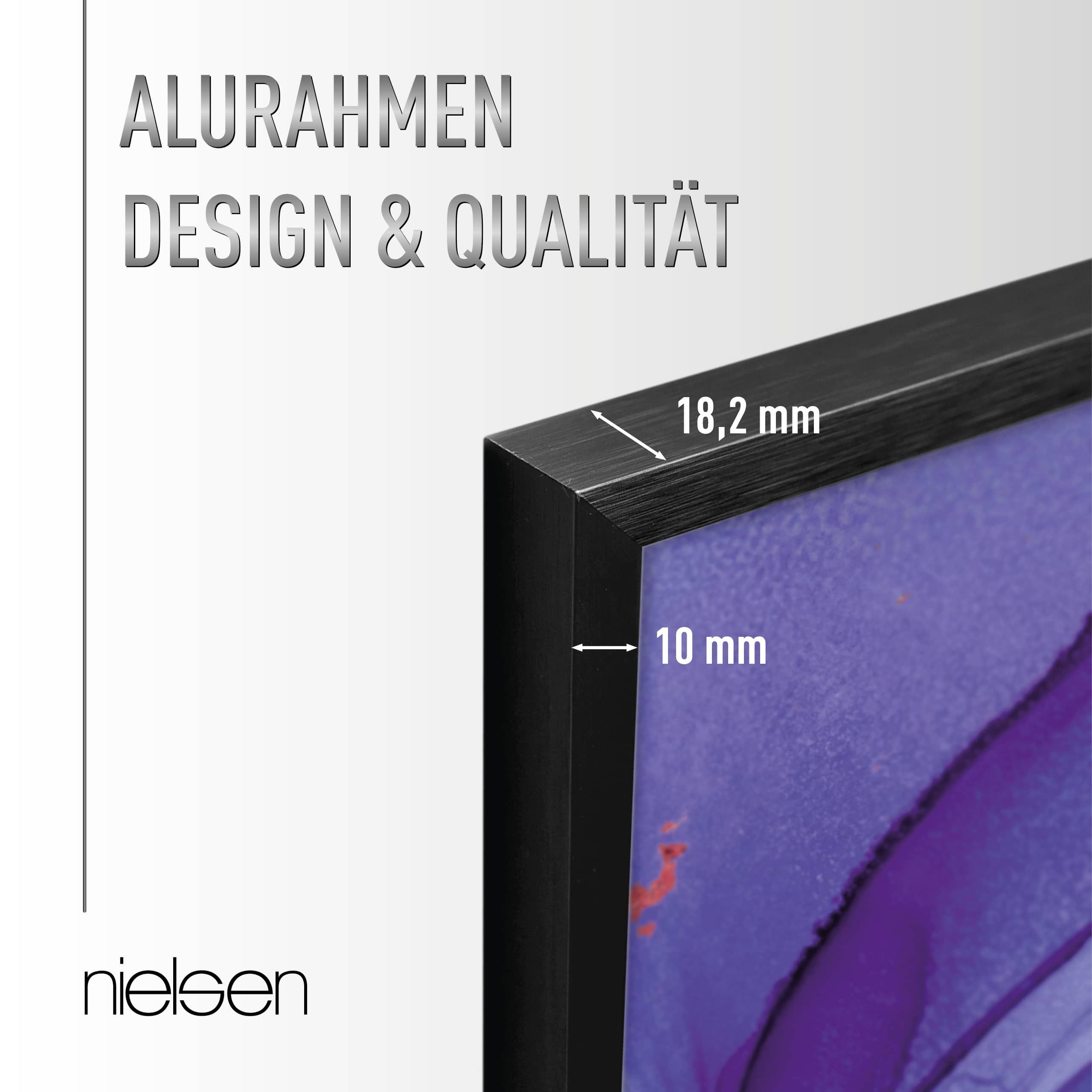 nielsen Bilderrahmen Aluminium Bilderrahmen C2 mit Echtglas, (1 St)