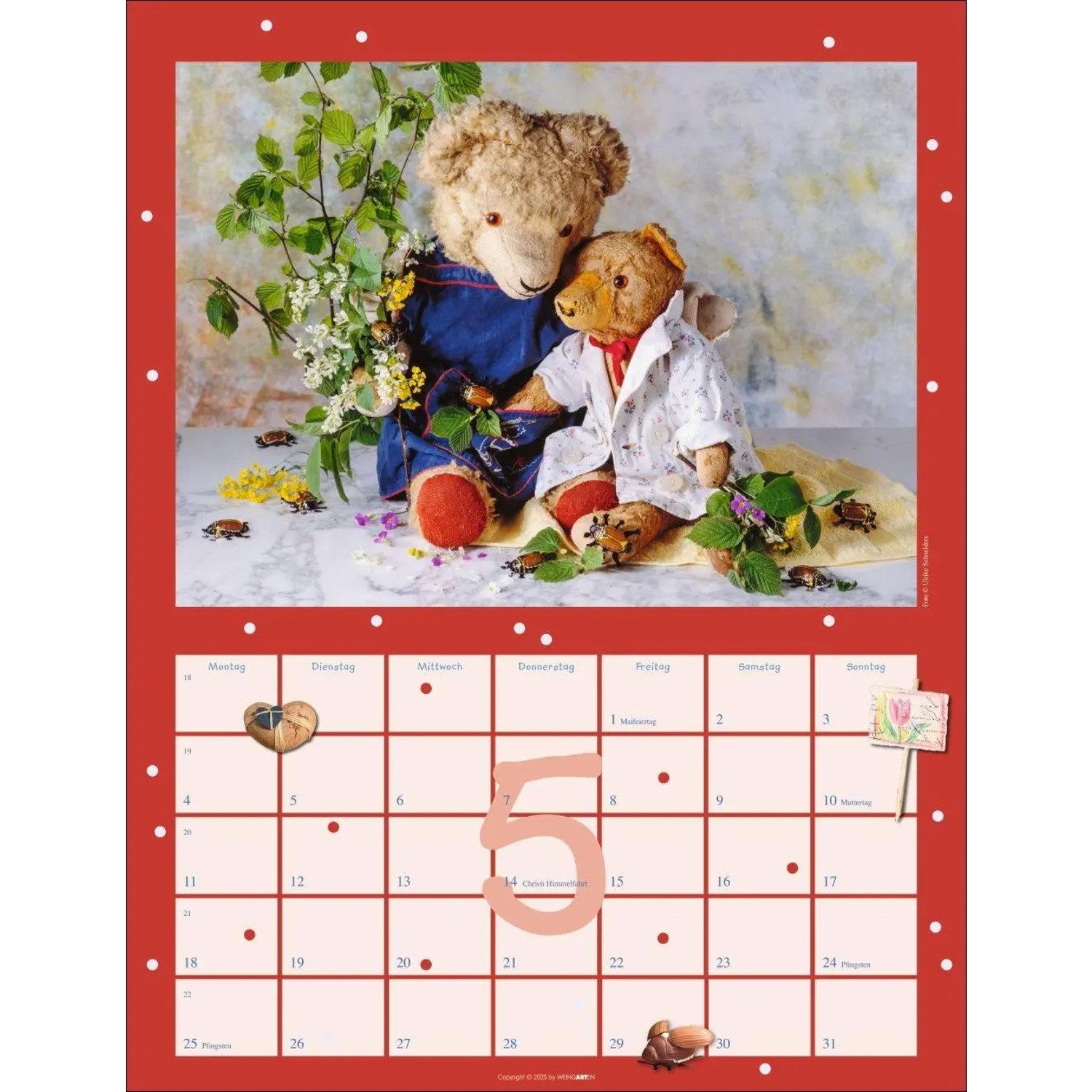 Wandkalender Teddybären Kalender 2026