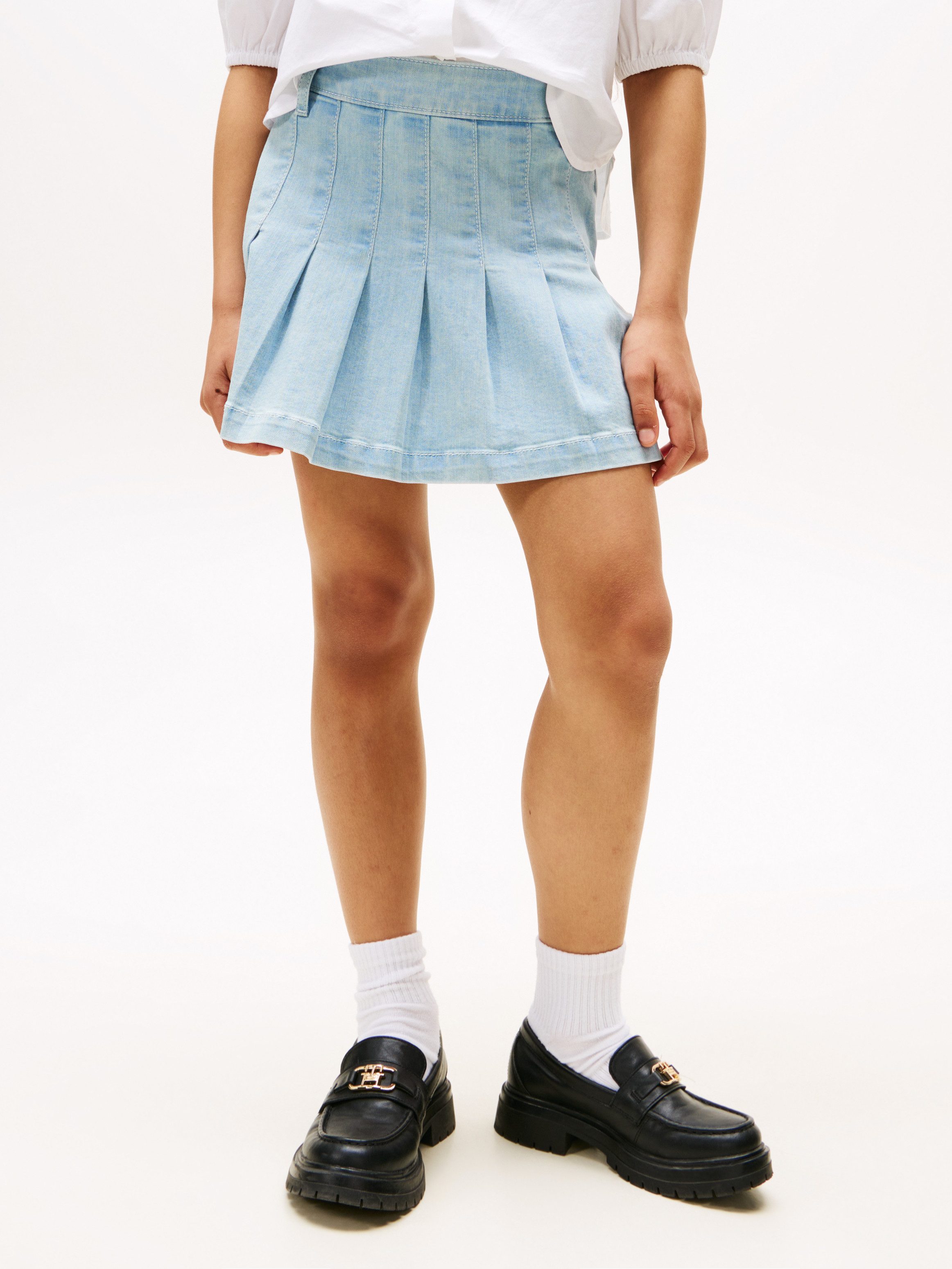 Tommy Hilfiger Jeansrock DENIM PLEATED SKIRT für Kinder bis 16 Jahre, mit Falten