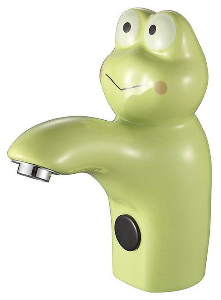 Sapho Waschtischarmatur Keramik Sensor-Standarmatur 6V DC (4xAA), Frosch, Grün Sapho-PS402G