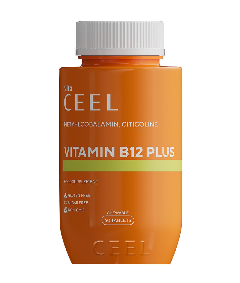 VİTA CEEL B12 Plus–Sublingual-Tabletten mit Methylcobalamin & Citicolin Tabletten, 240 g, Sublingual Tabletten – Mit Citicolin und Vitamin B12