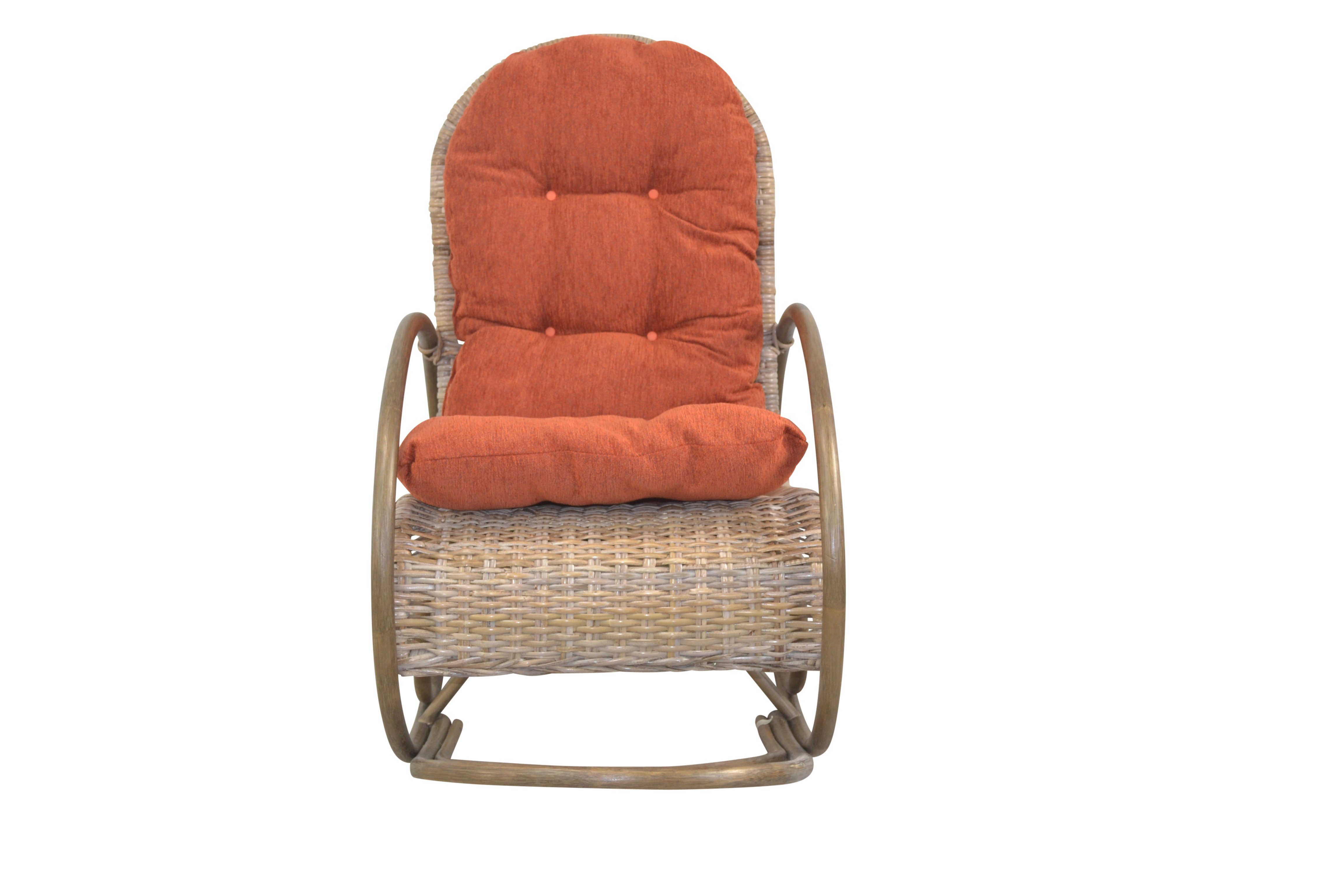 moebel-direkt-online Schaukelstuhl Luisa (Inklusive Kissenauflage), Naturmaterial Rattan