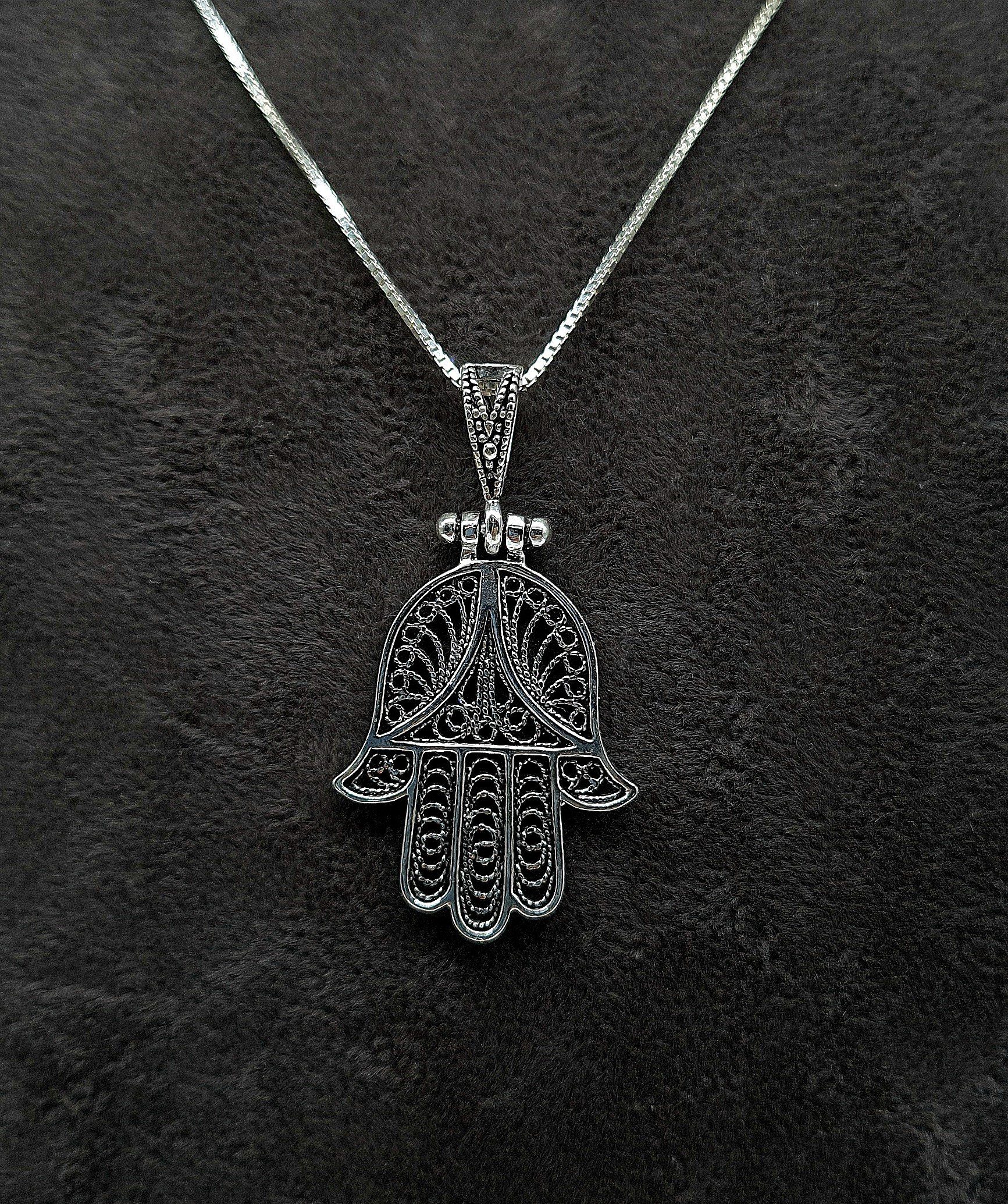 NAHLE Kette mit Anhänger Silberkette Hamsa günstig online kaufen