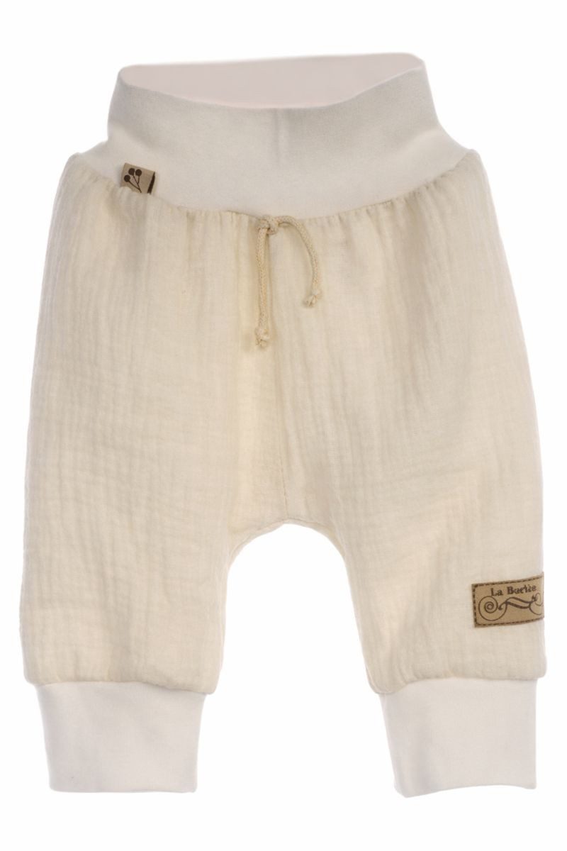 Schlupfhose Baby Hose Pumphose aus Musselin neutral für Neugeborene